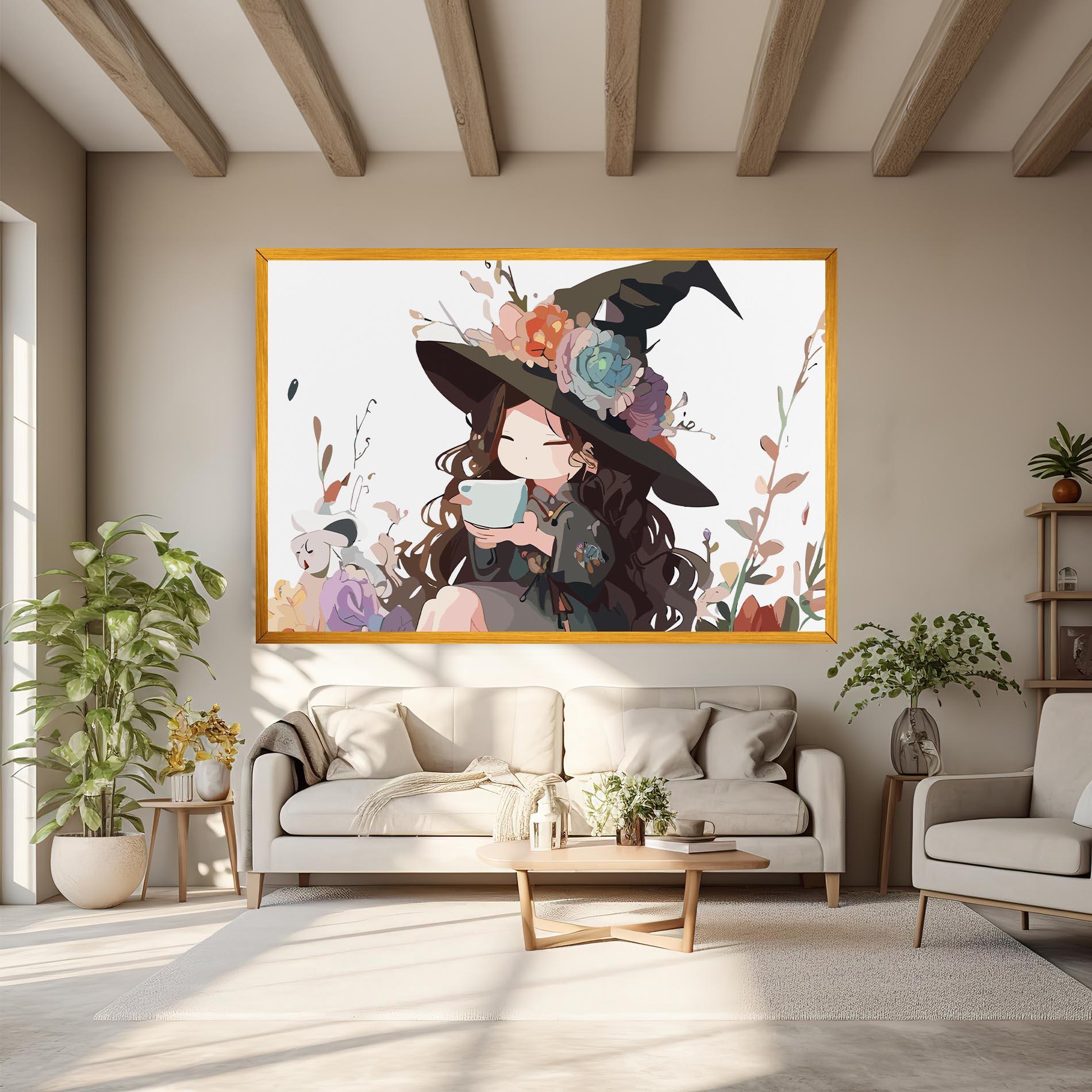 Tablou Canvas Cute Witch mockup 6