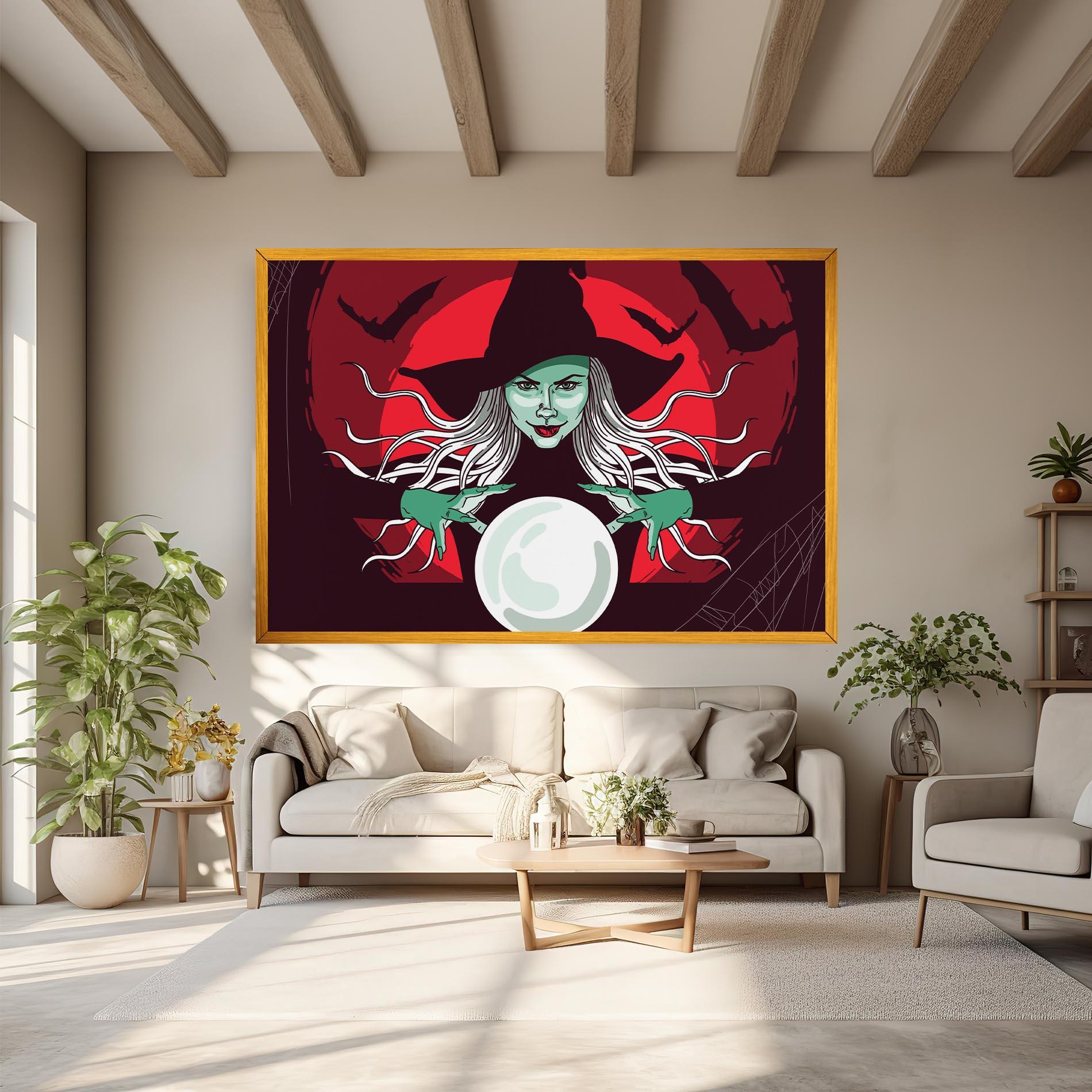 Tablou Canvas Green Witch mockup 6