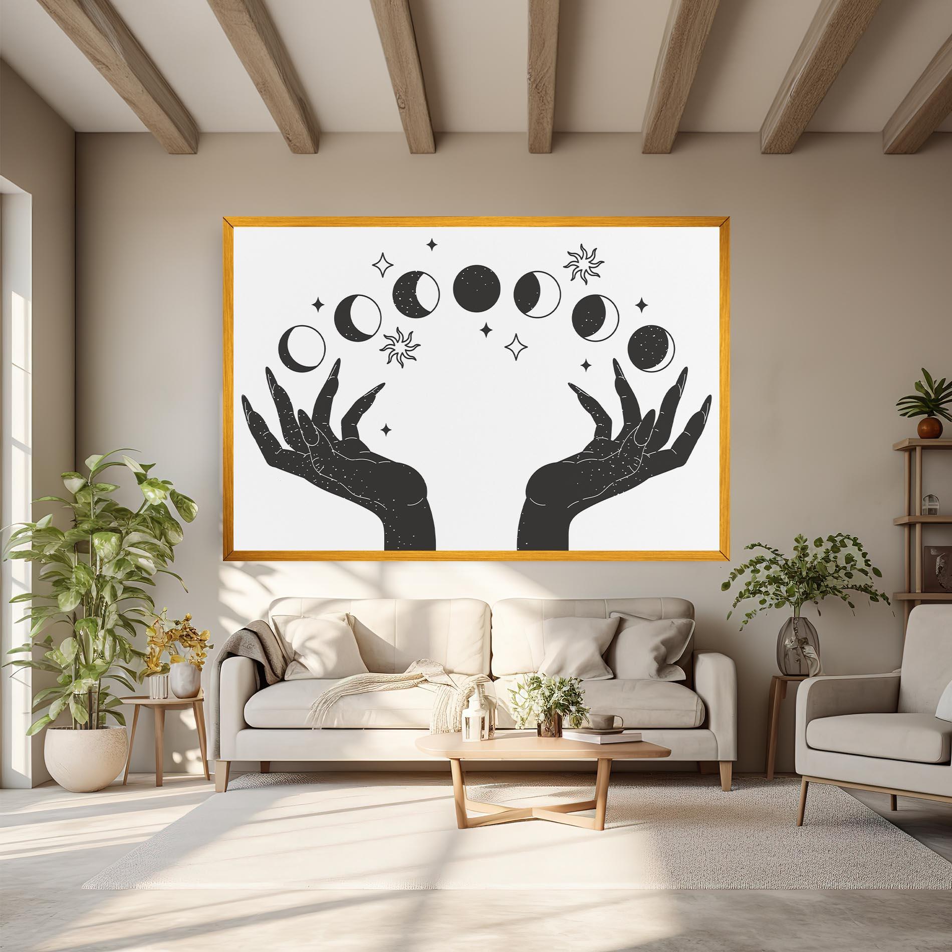 Tablou Canvas Magic Moon Hands mockup 6