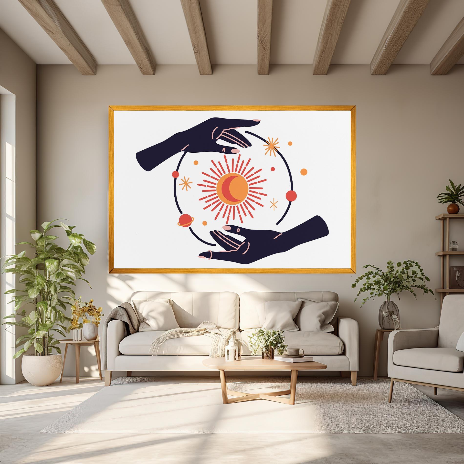 Tablou Canvas Purple Magic Hands mockup 6