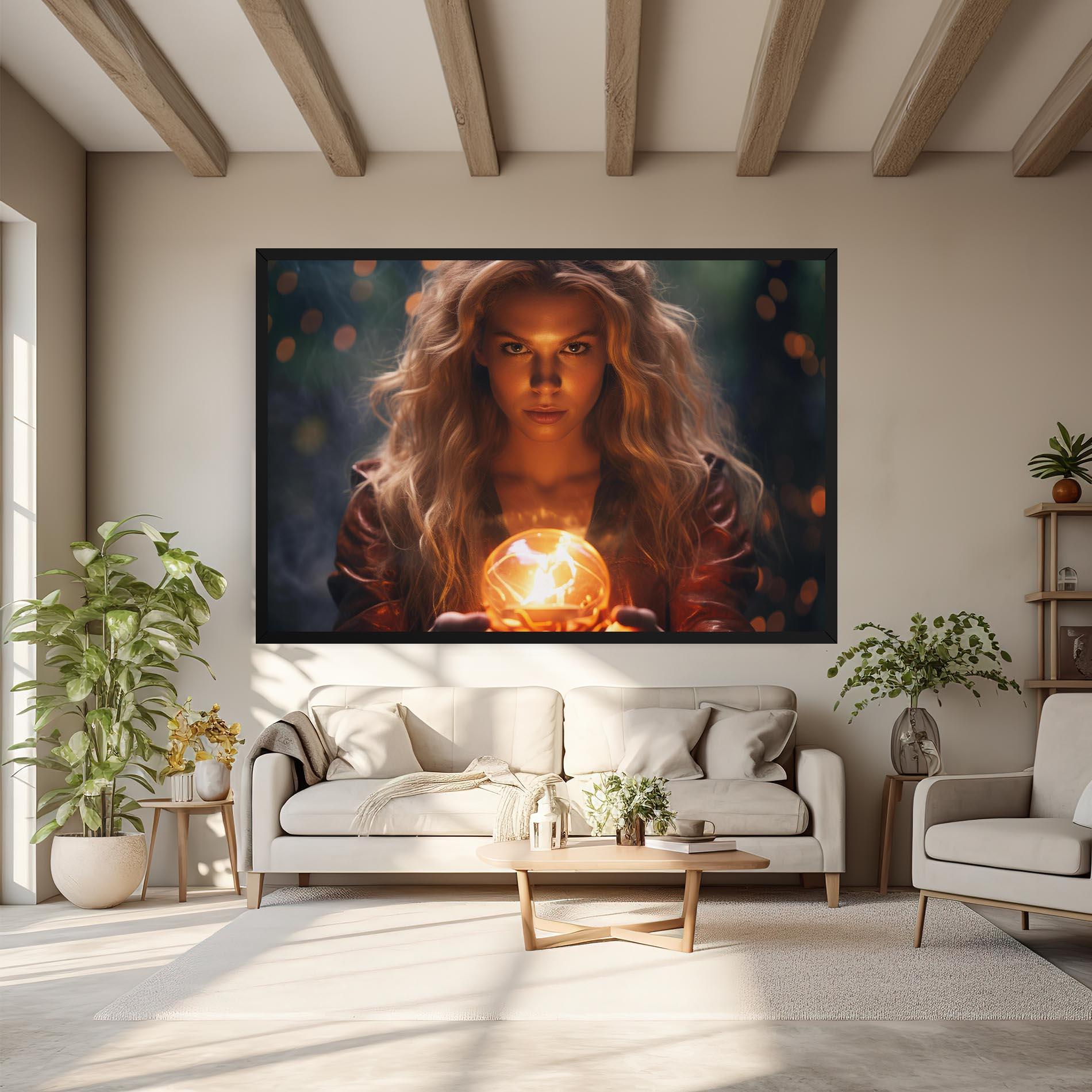 Tablou Canvas Beautiful Woman Witch mockup 6