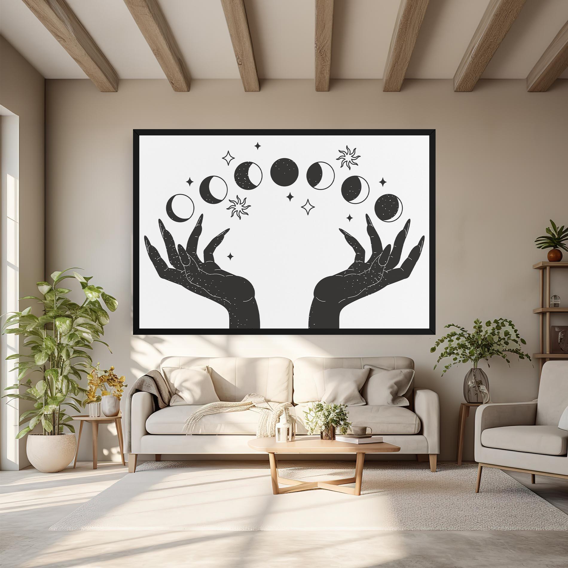 Tablou Canvas Magic Moon Hands mockup 6