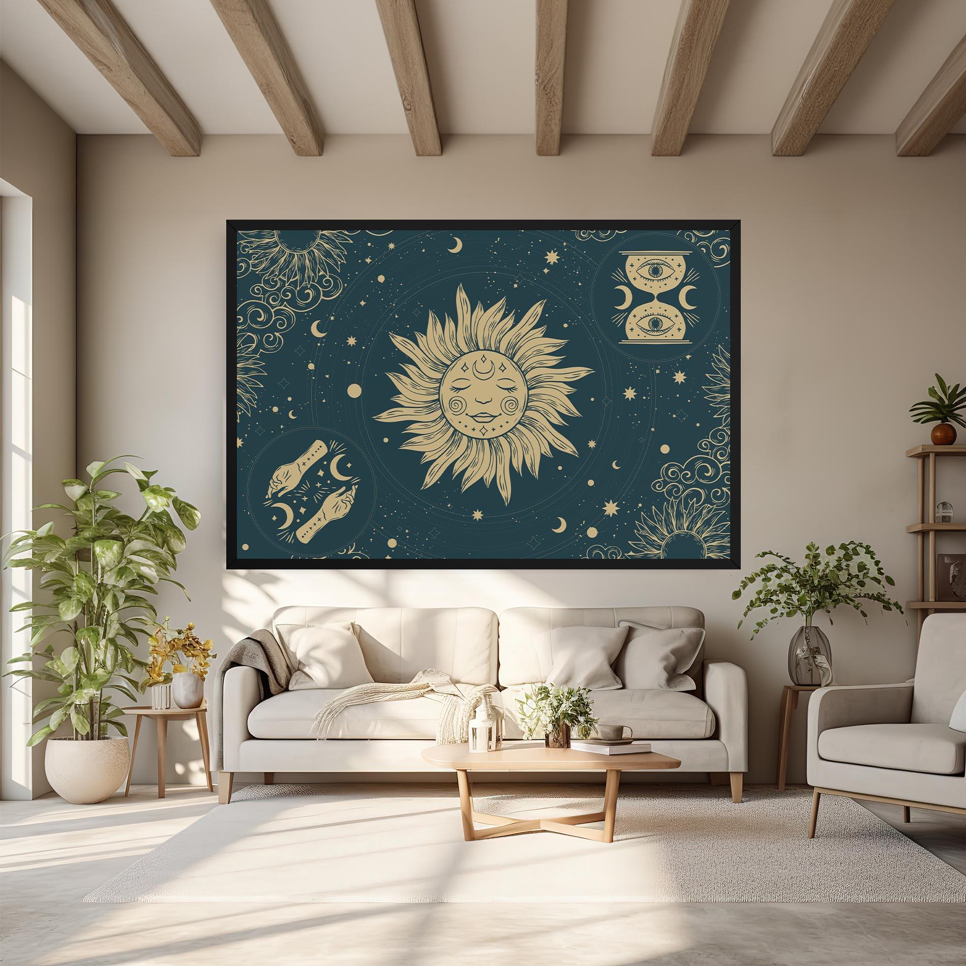 Tablou Canvas Sun Face Magic mockup 6