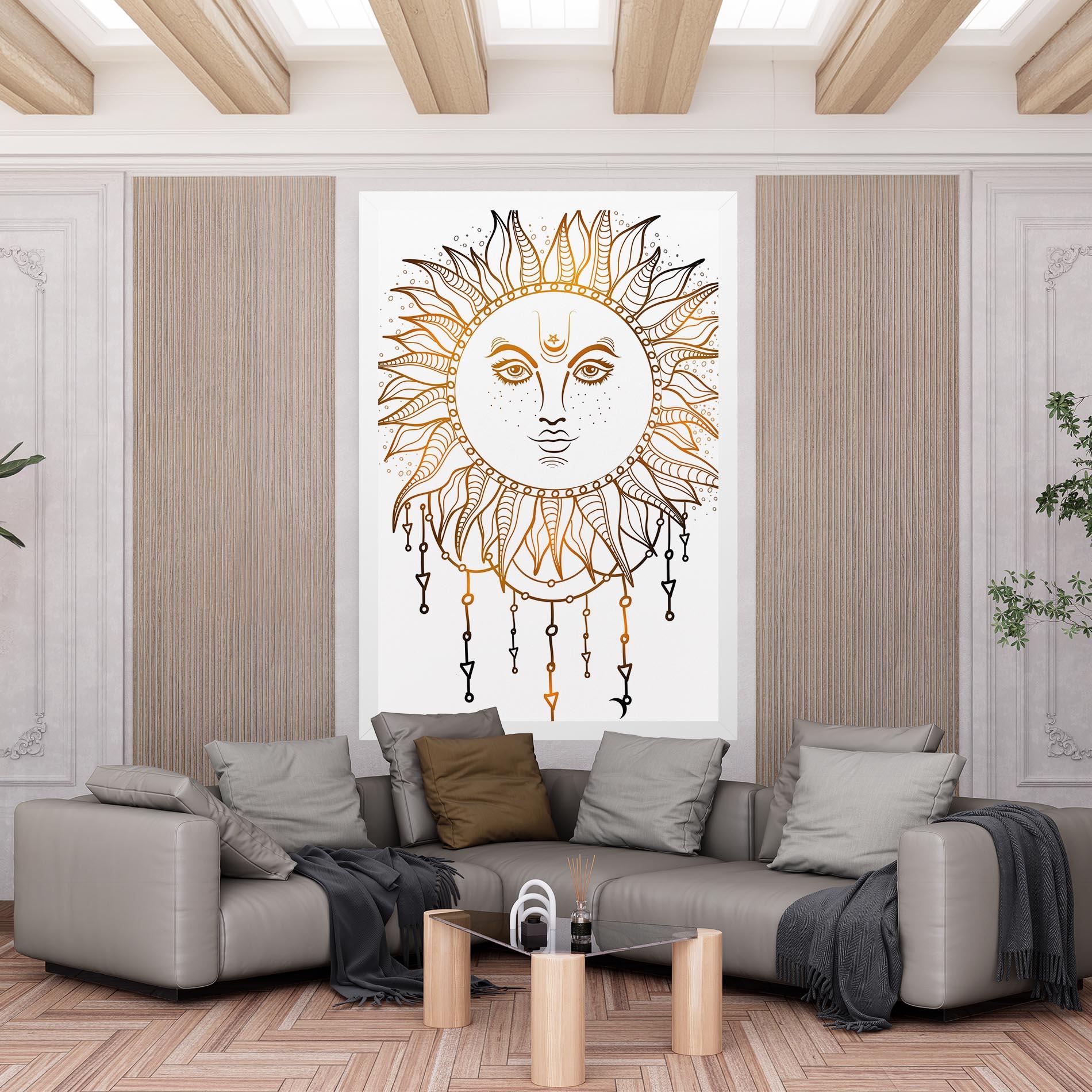 Tablou Canvas Gold Sun Face mockup 6
