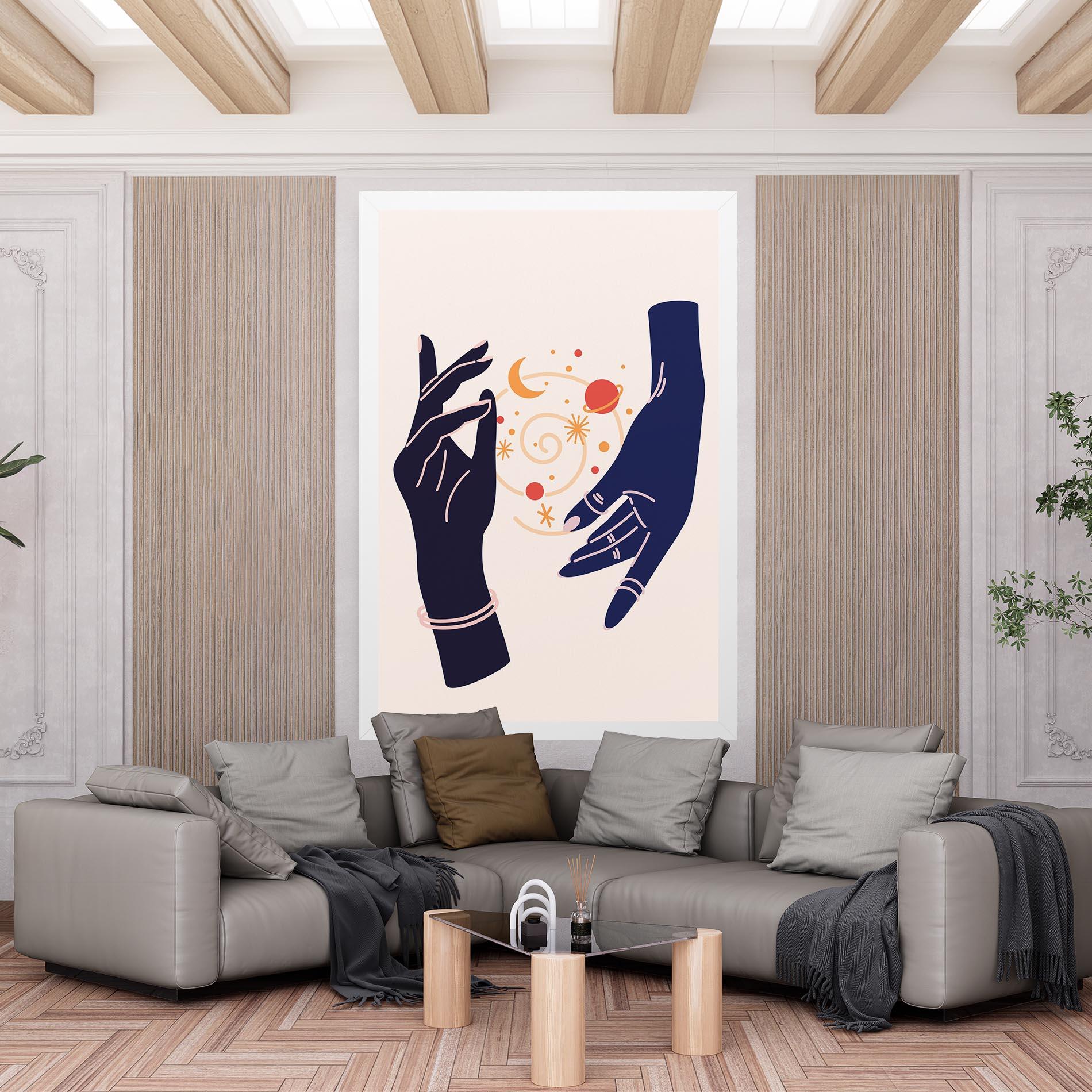 Tablou Canvas Magic Purple Hands mockup 6