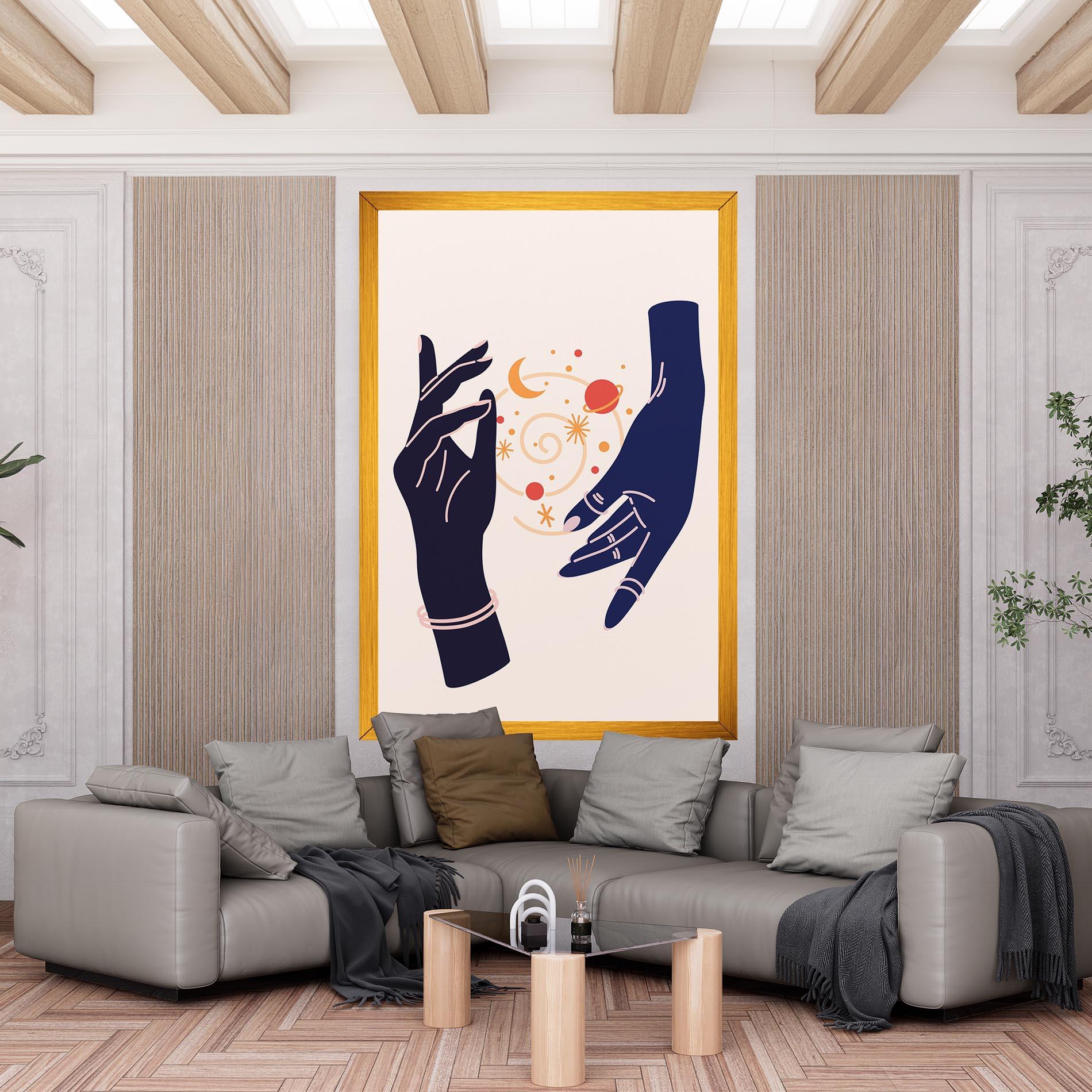 Tablou Canvas Magic Purple Hands mockup 6