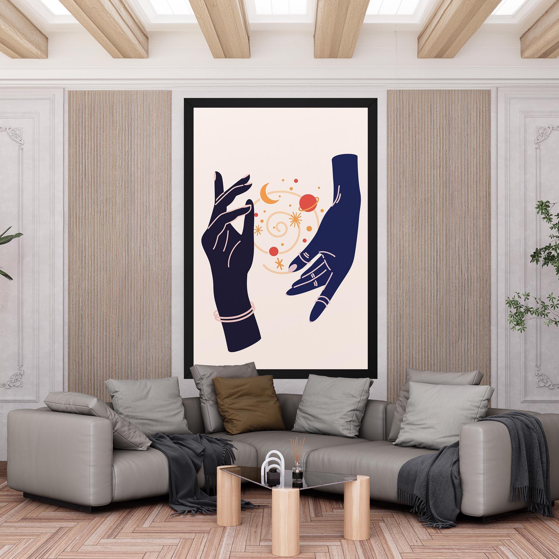 Tablou Canvas Magic Purple Hands mockup 6