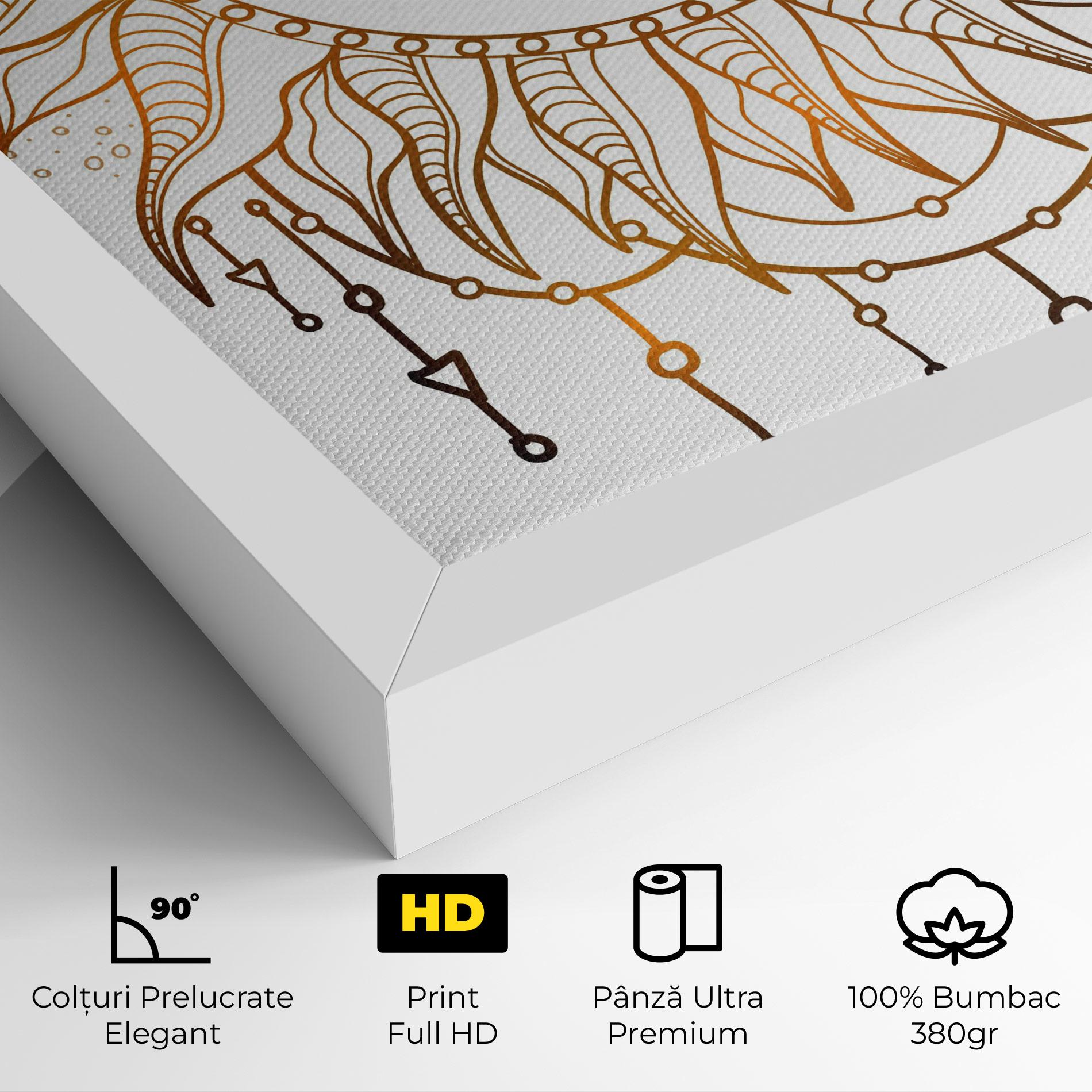 Tablou Canvas Gold Sun Face mockup 4