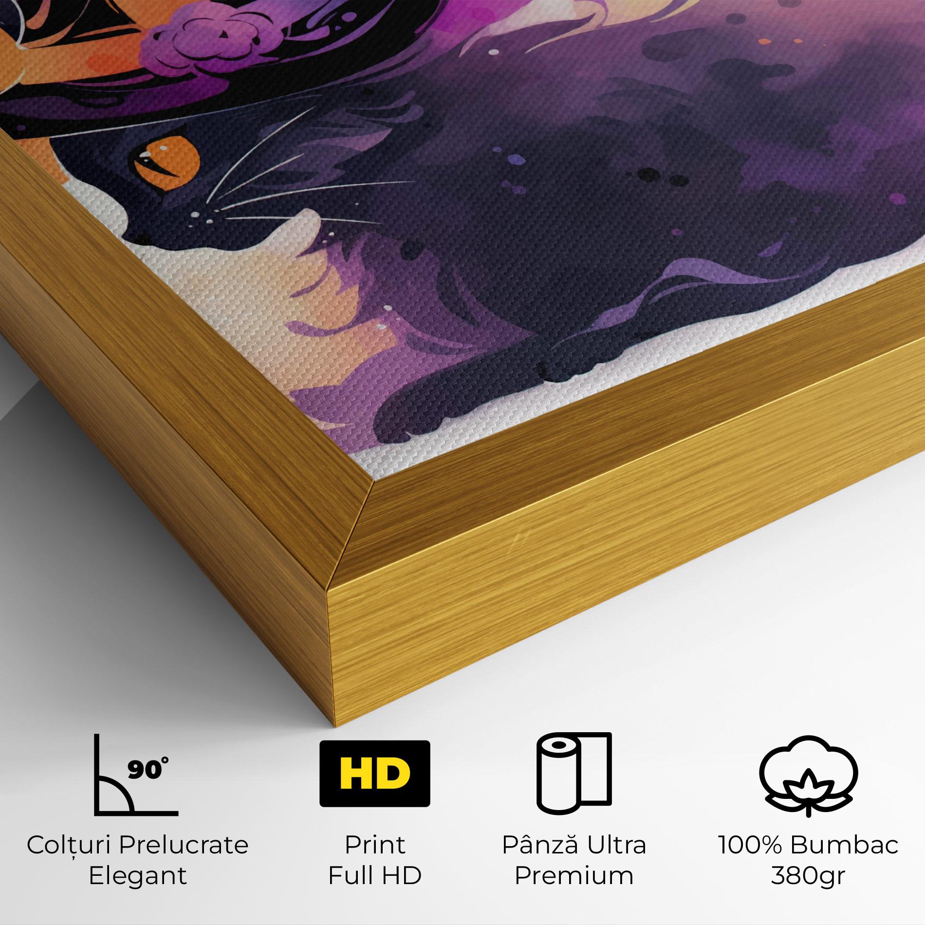 Tablou Canvas Cat Witch mockup 4