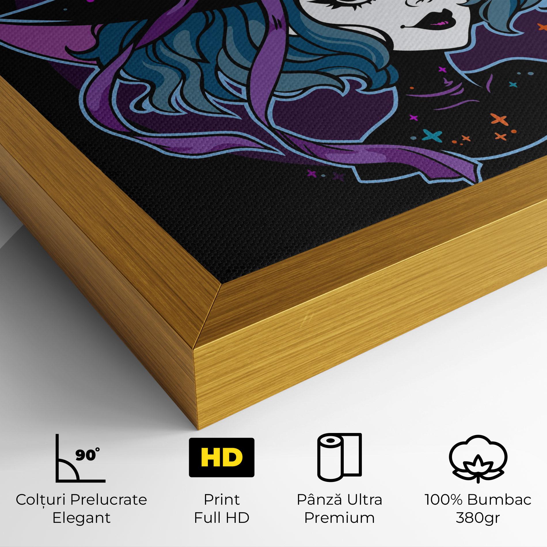 Tablou Canvas Cute Purple Witch mockup 4