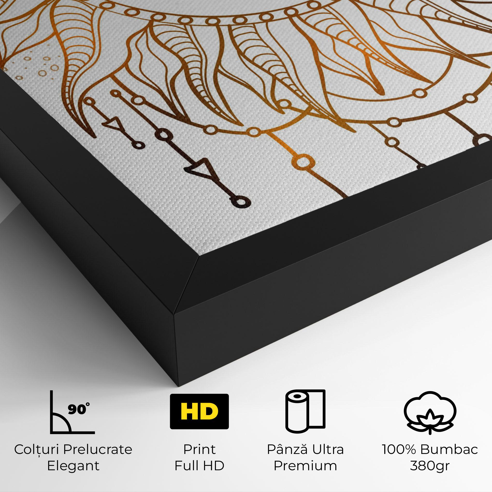 Tablou Canvas Gold Sun Face mockup 4