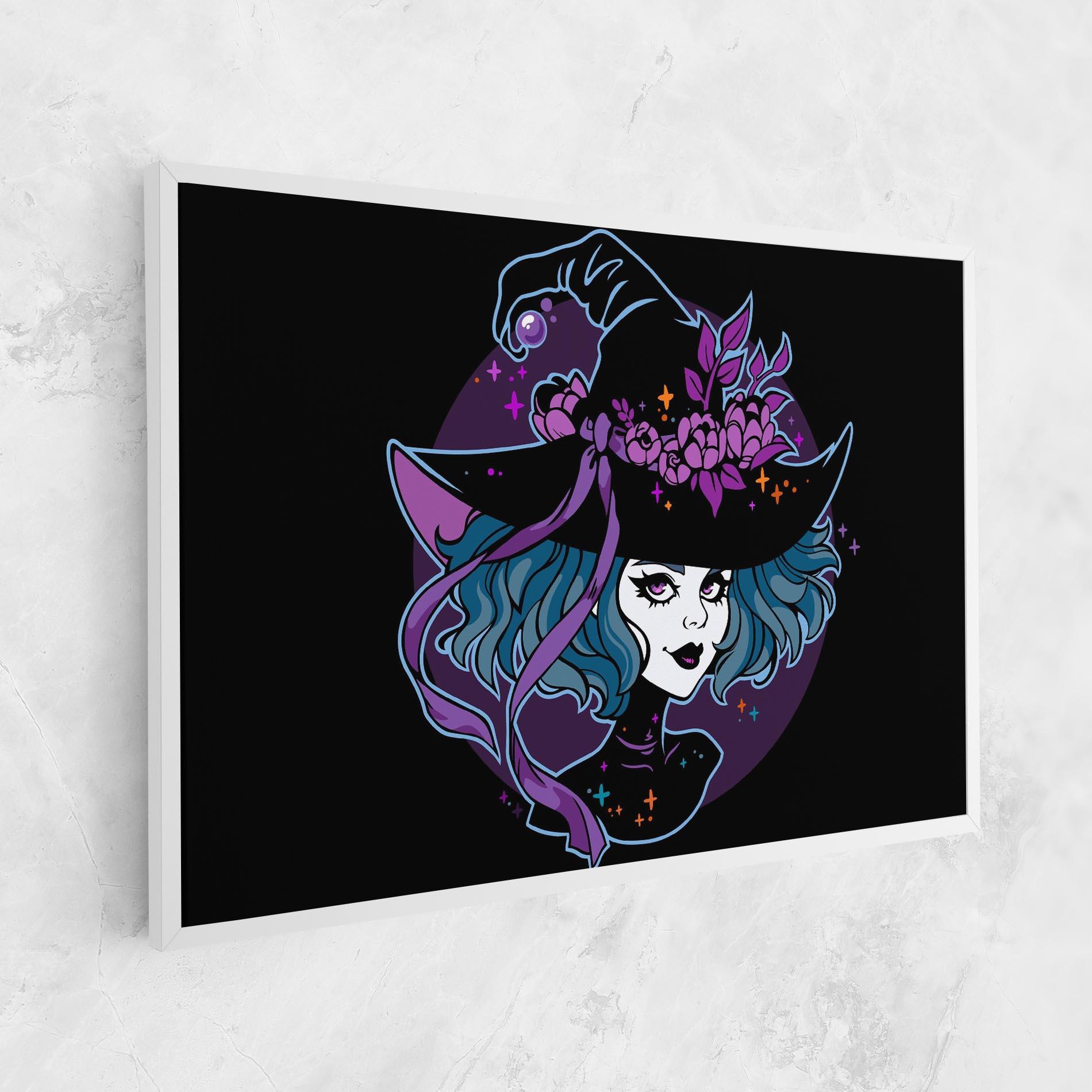 Tablou Canvas Cute Purple Witch mockup 1
