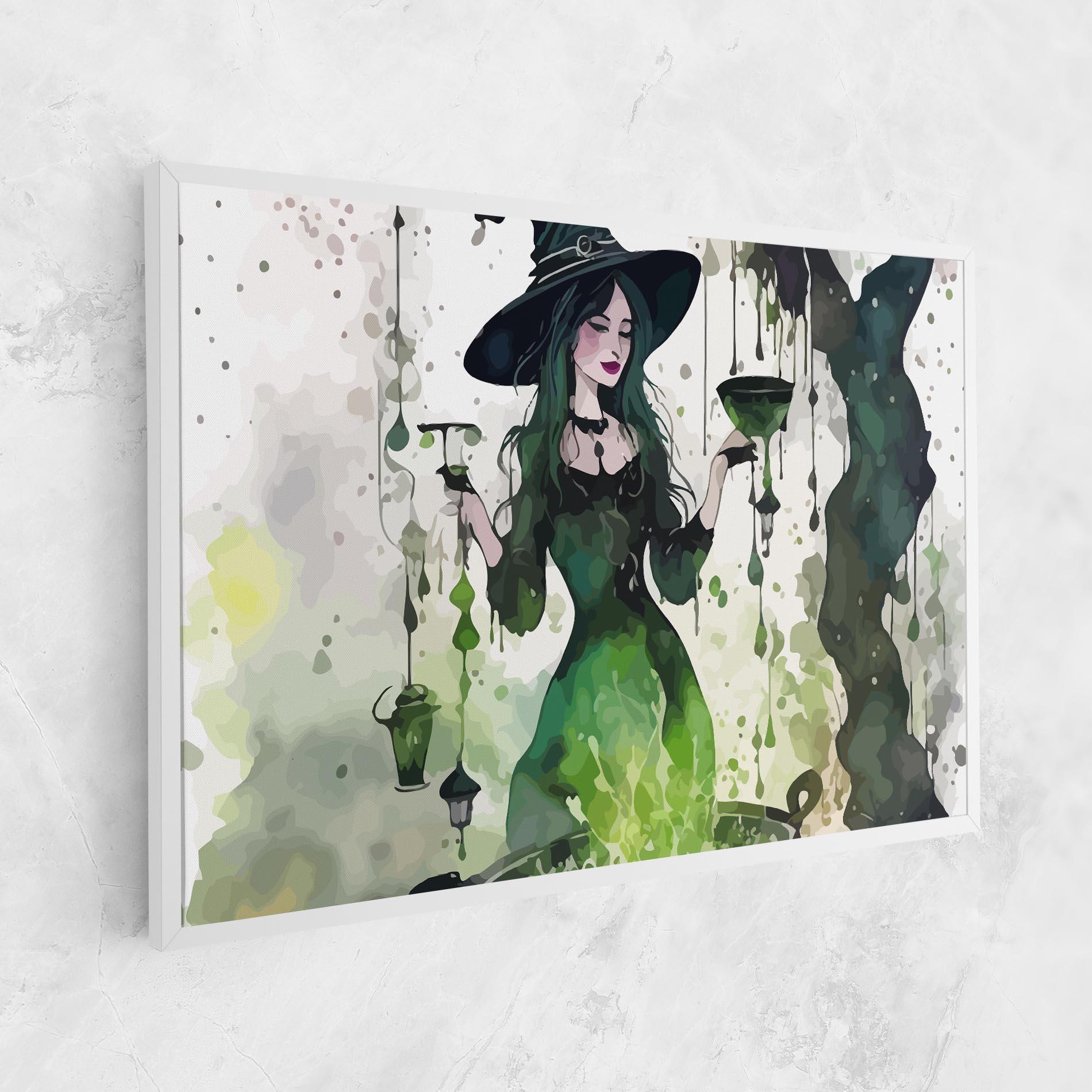 Tablou Canvas Green Light Witch mockup 1