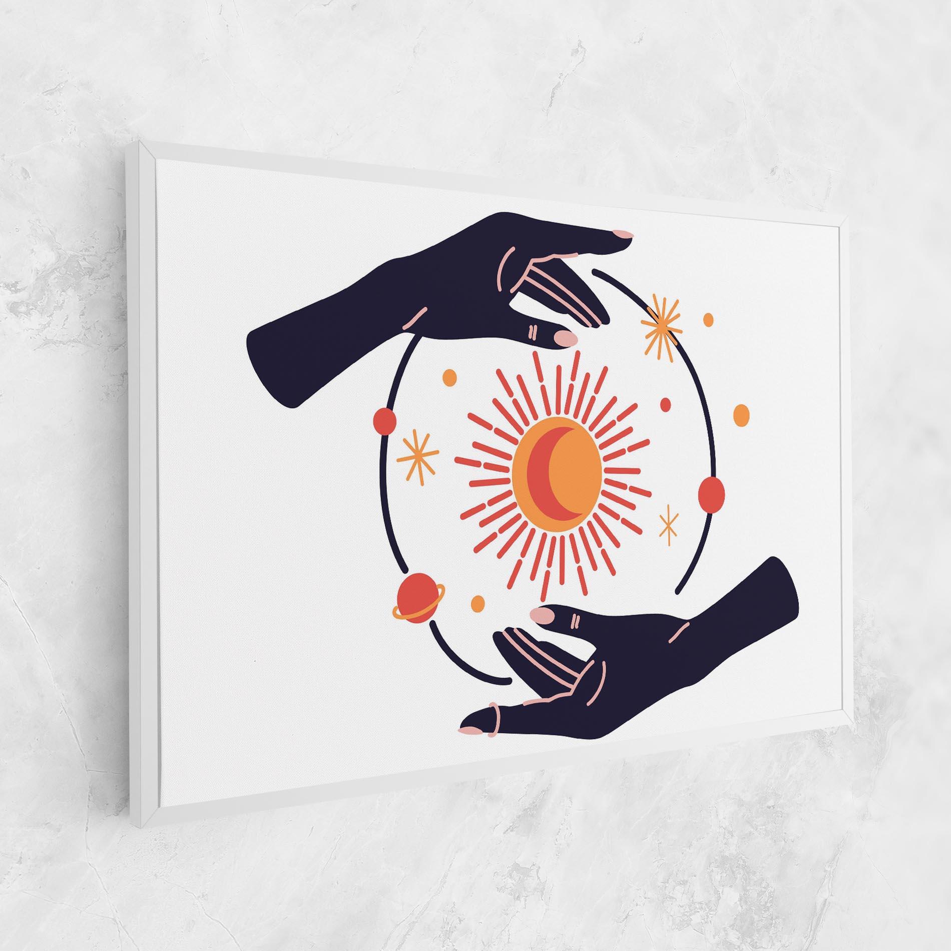 Tablou Canvas Purple Magic Hands mockup 1