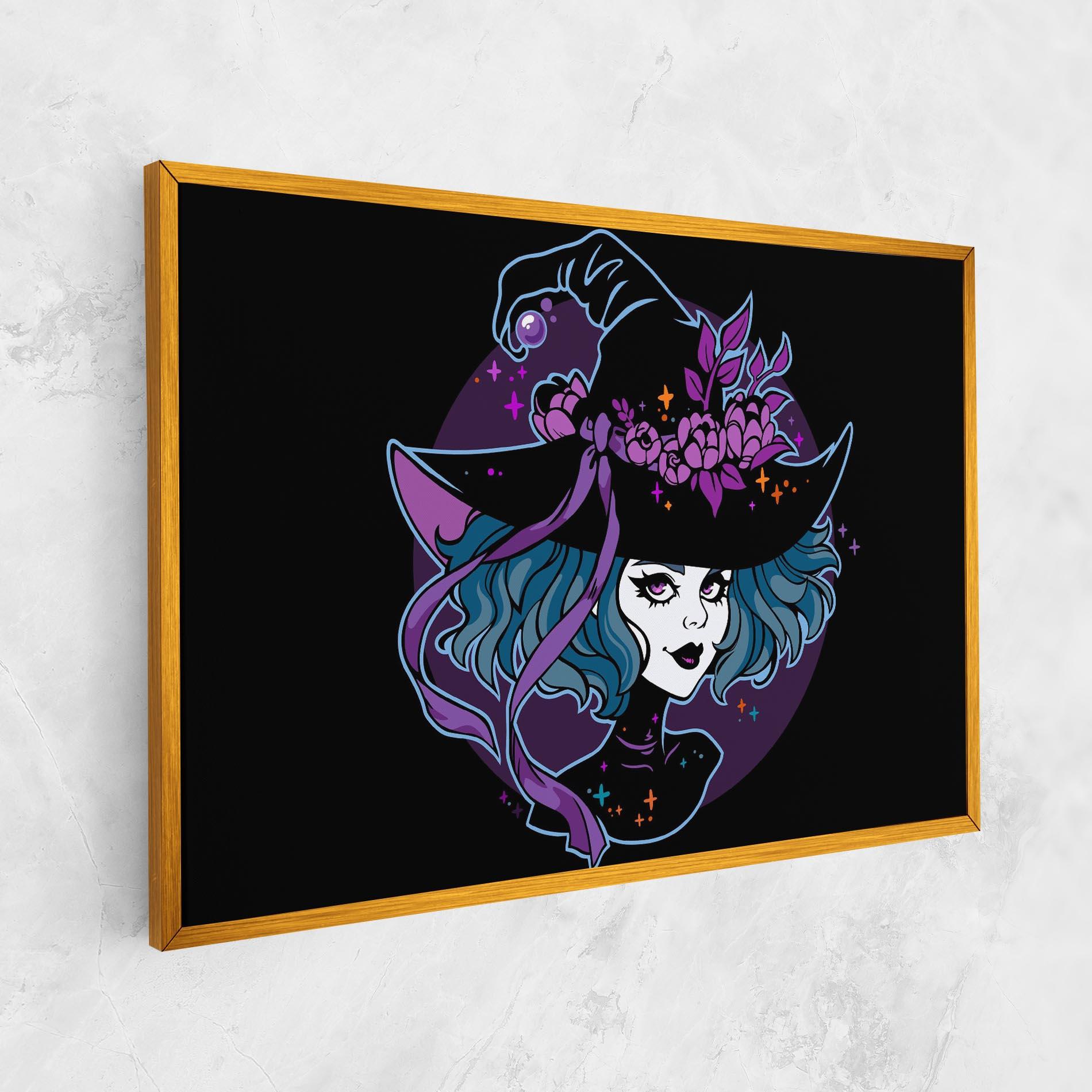 Tablou Canvas Cute Purple Witch mockup 1
