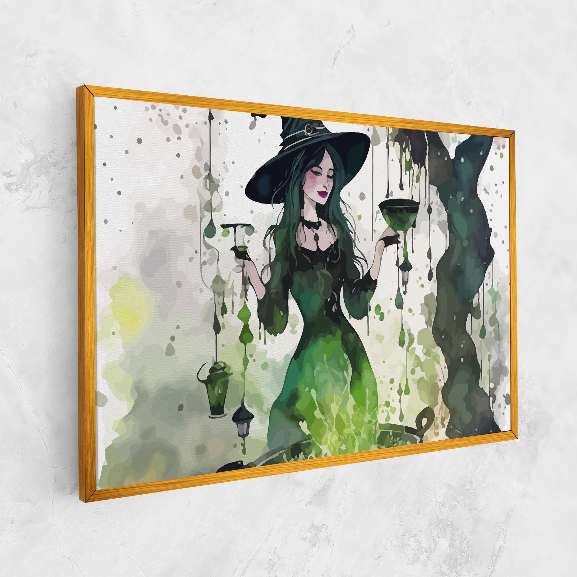Tablou Canvas Green Light Witch mockup 1