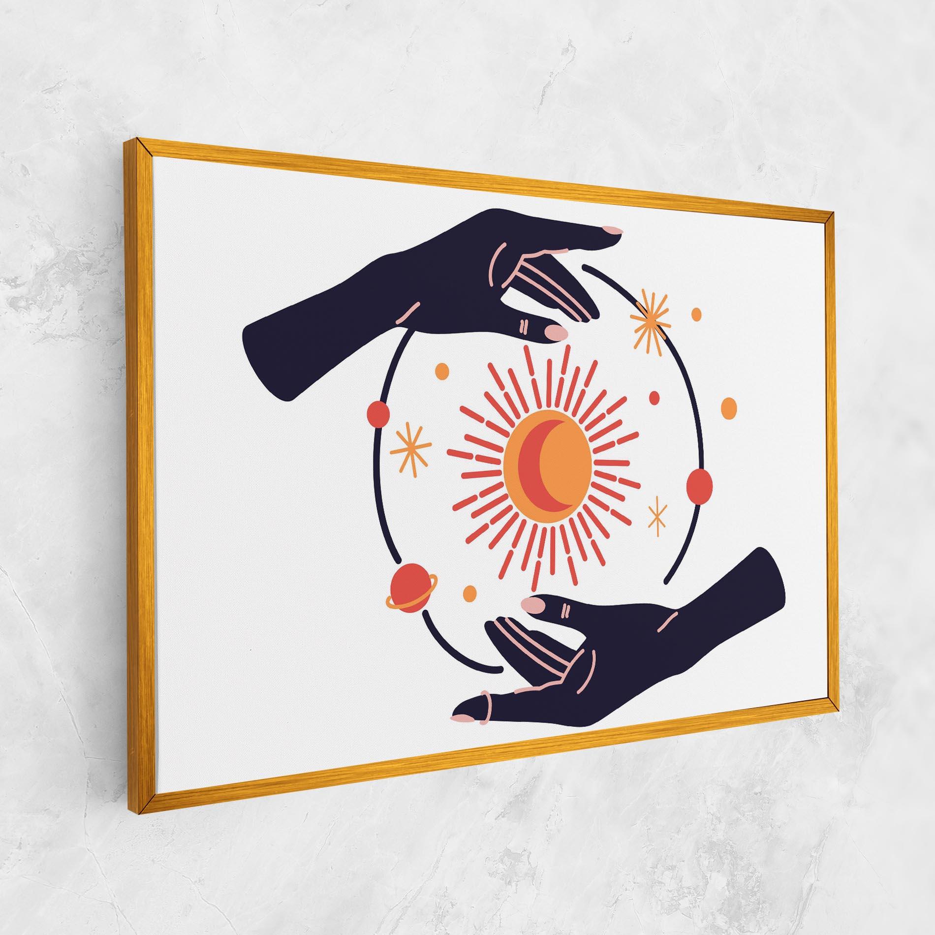 Tablou Canvas Purple Magic Hands mockup 1