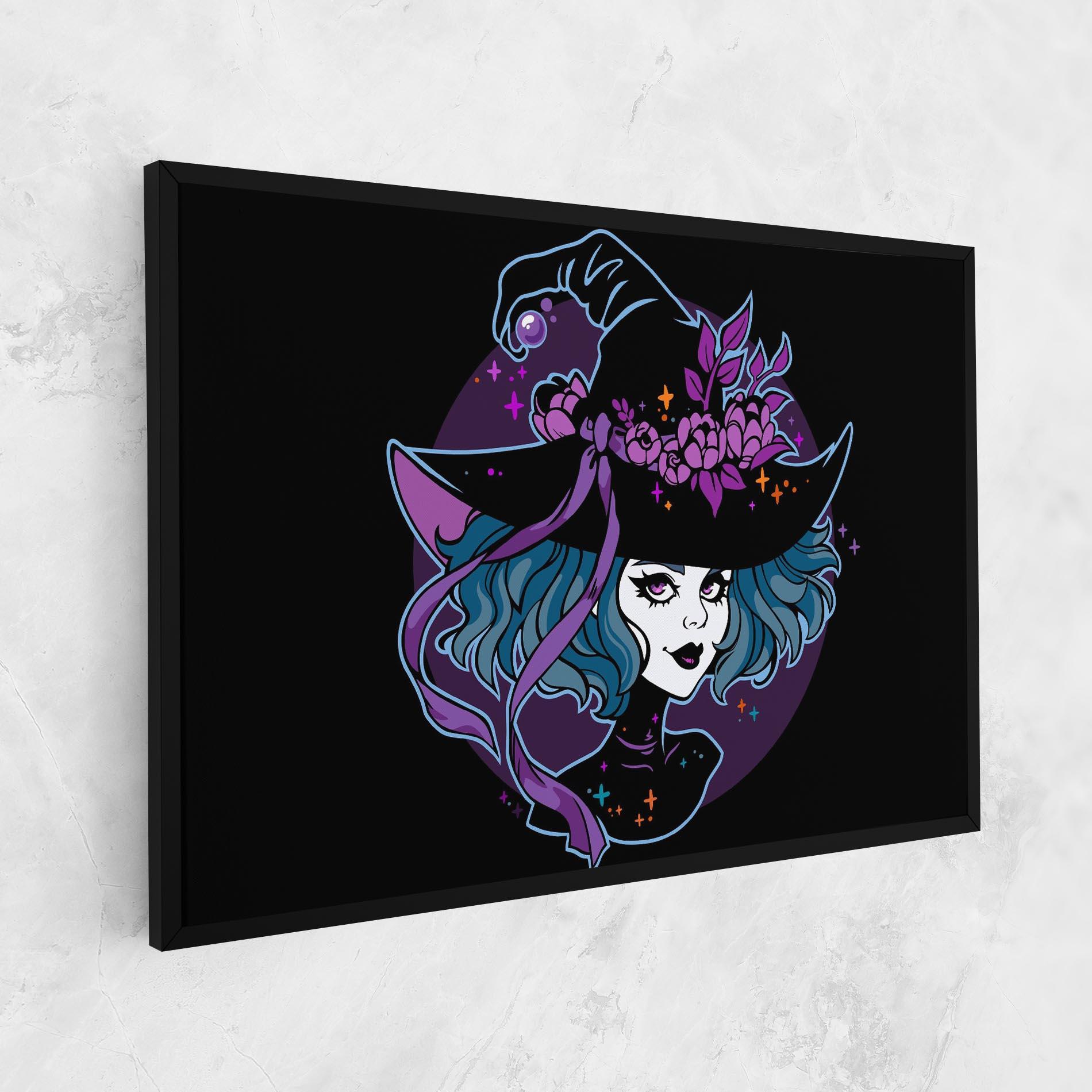Tablou Canvas Cute Purple Witch mockup 1