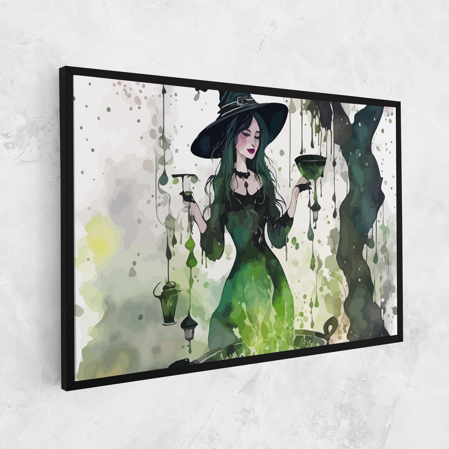 Tablou Canvas Green Light Witch mockup 1