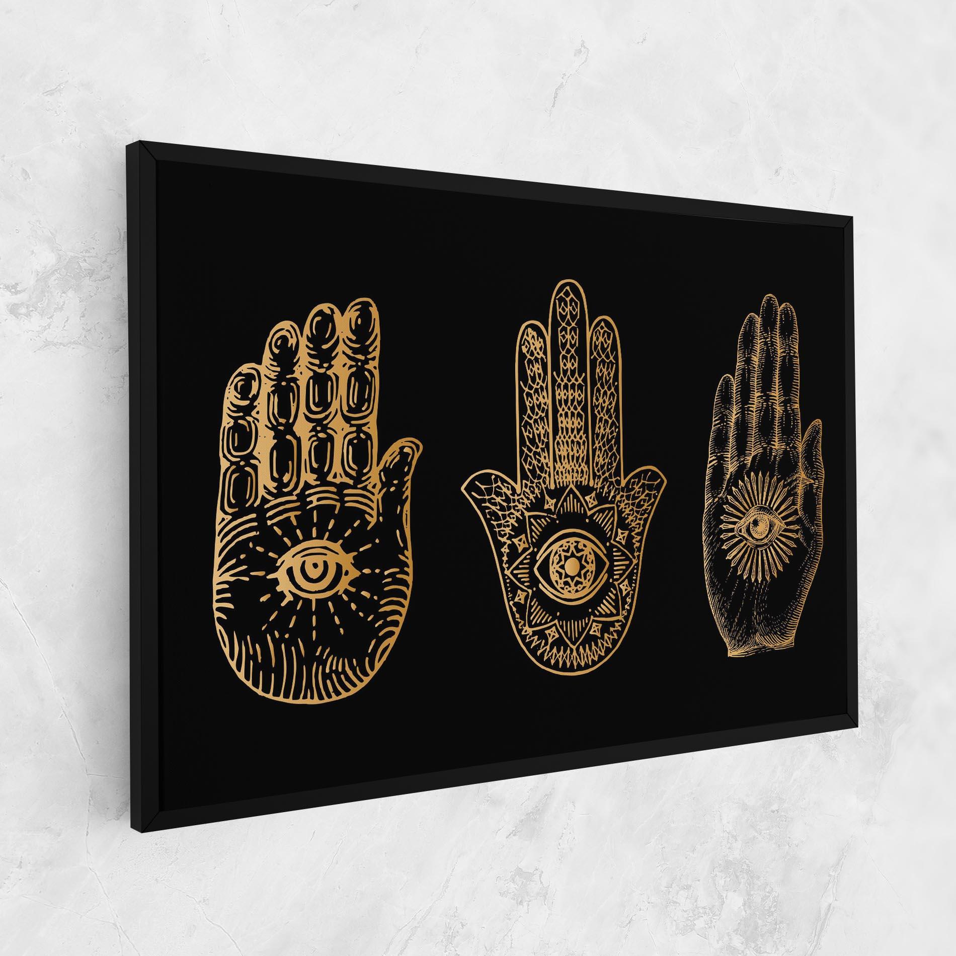 Tablou Canvas Witch Gold Hands mockup 1