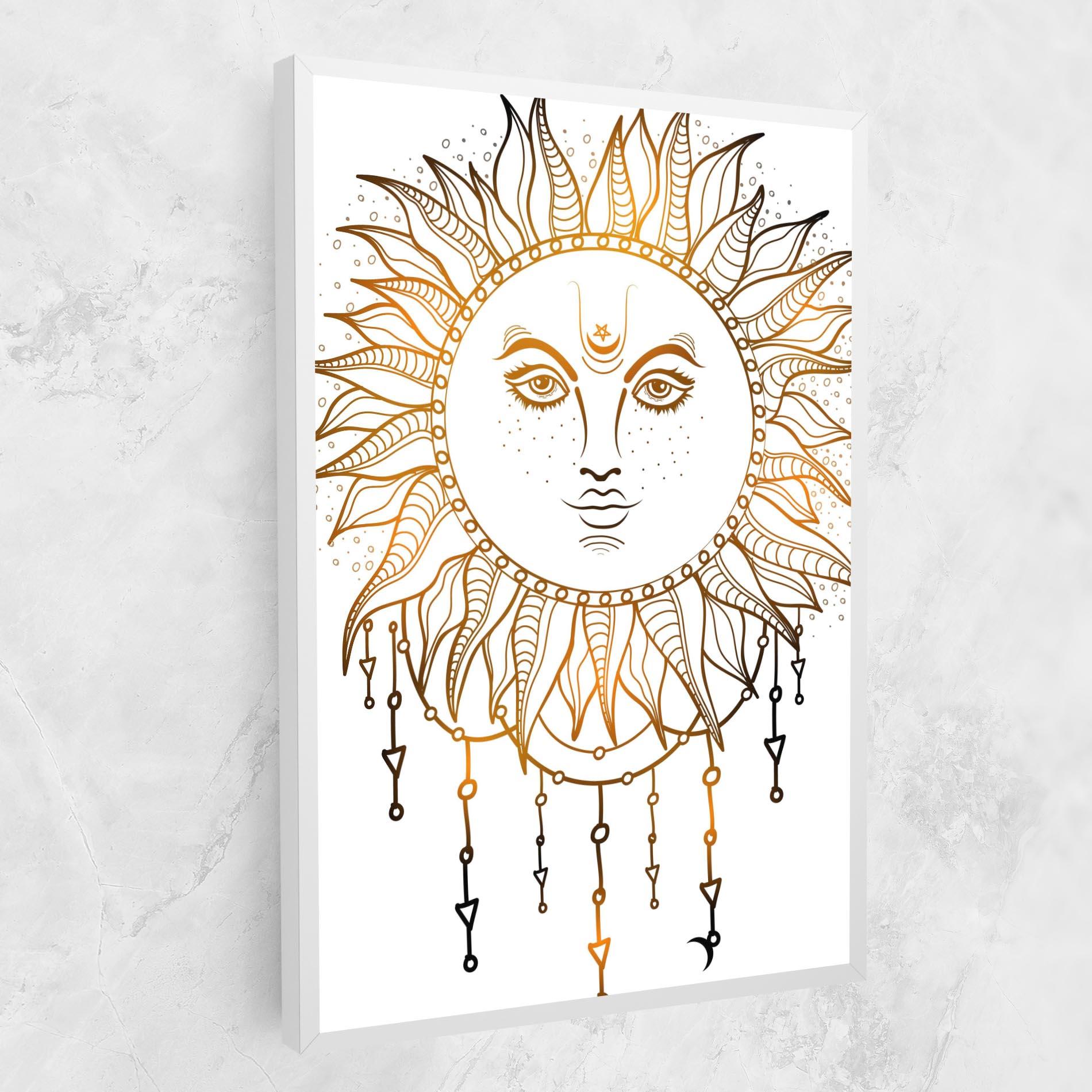 Tablou Canvas Gold Sun Face mockup 1