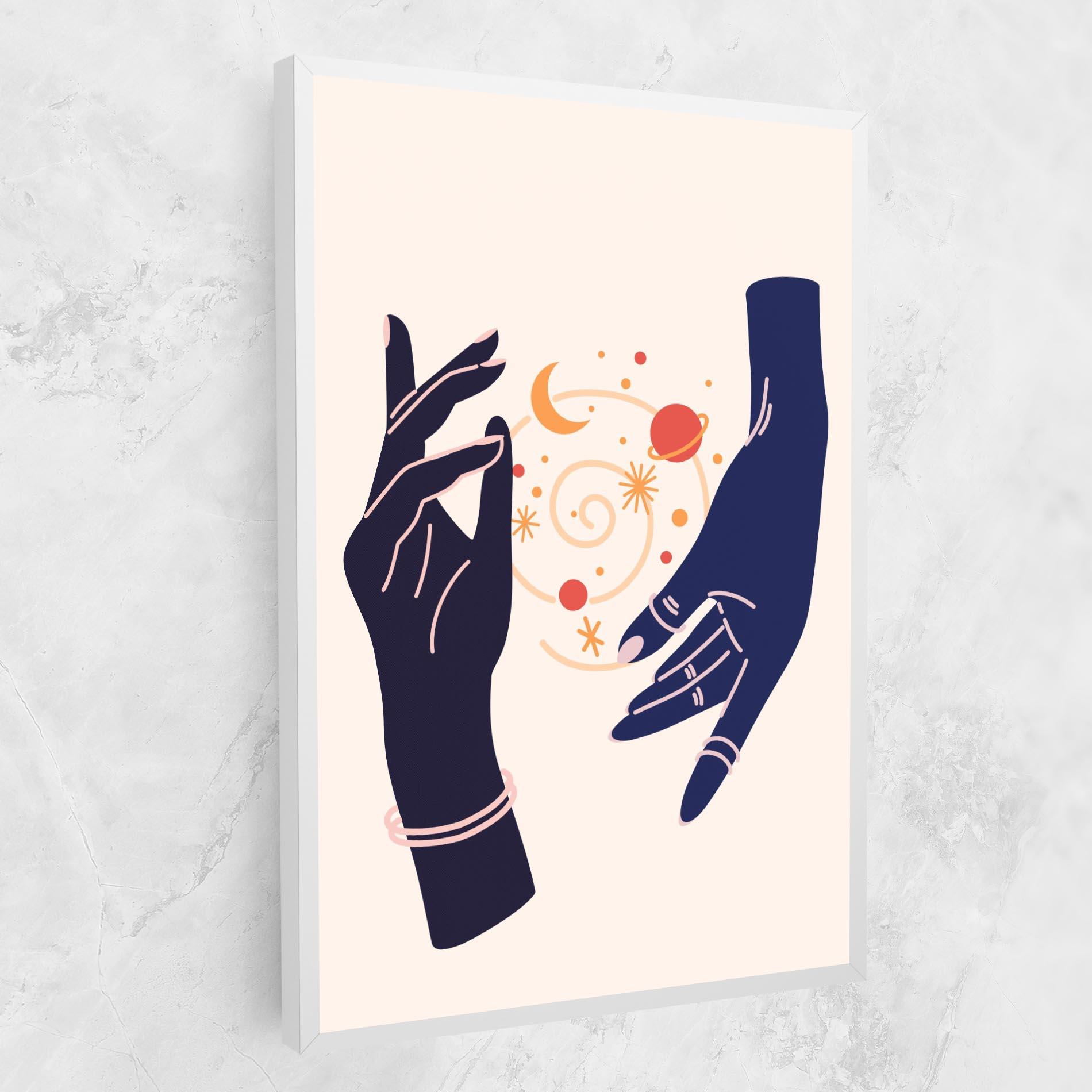 Tablou Canvas Magic Purple Hands mockup 1