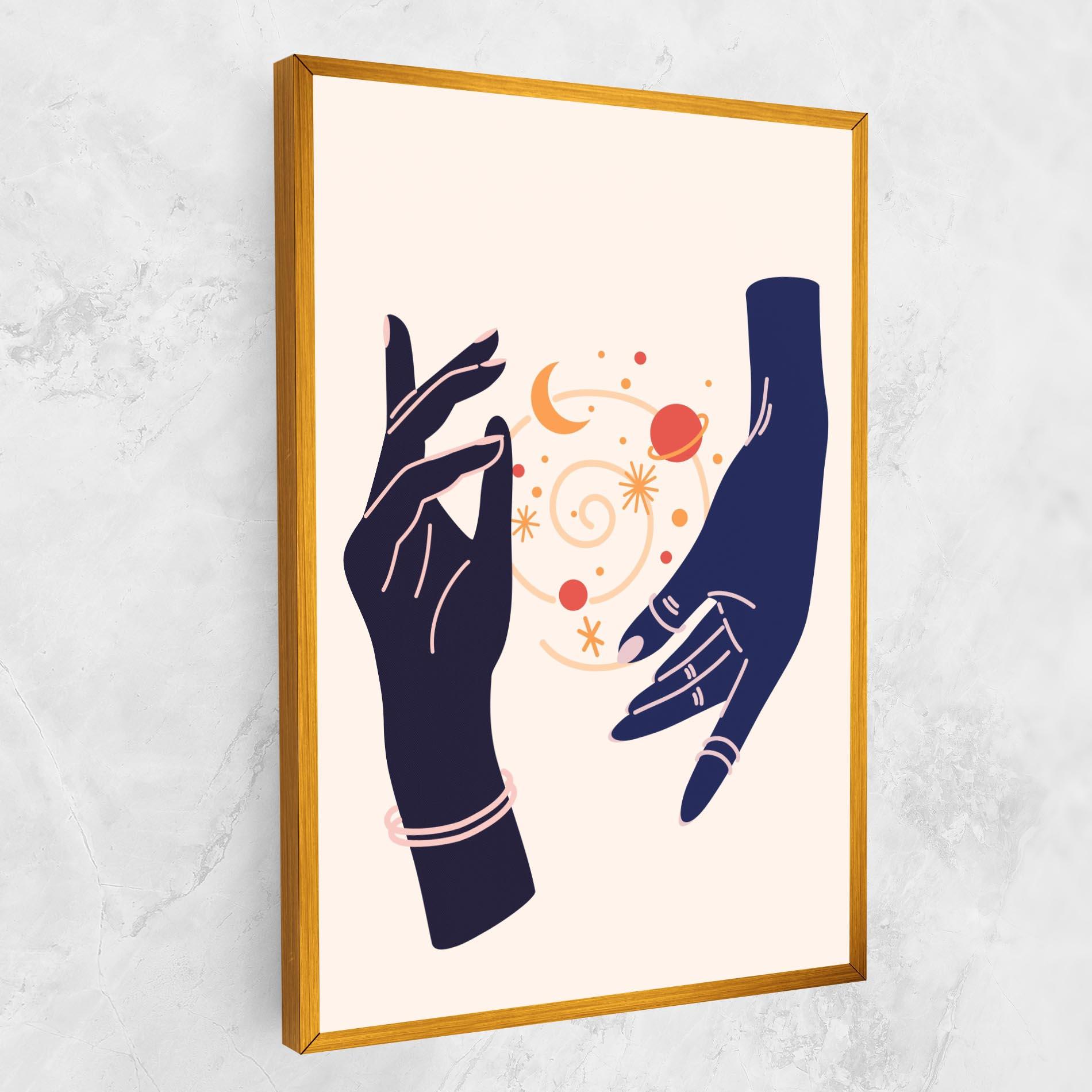 Tablou Canvas Magic Purple Hands mockup 1