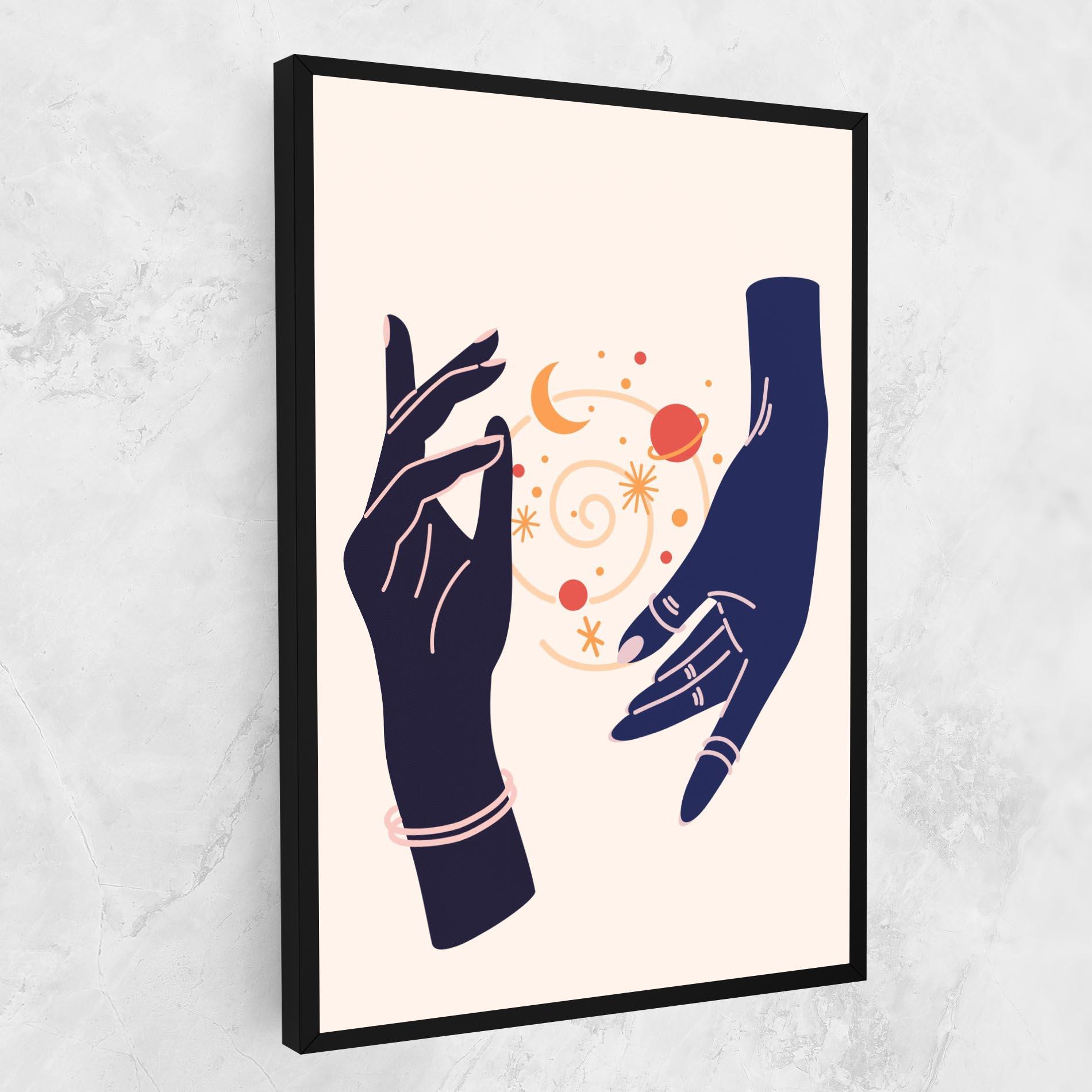 Tablou Canvas Magic Purple Hands mockup 1