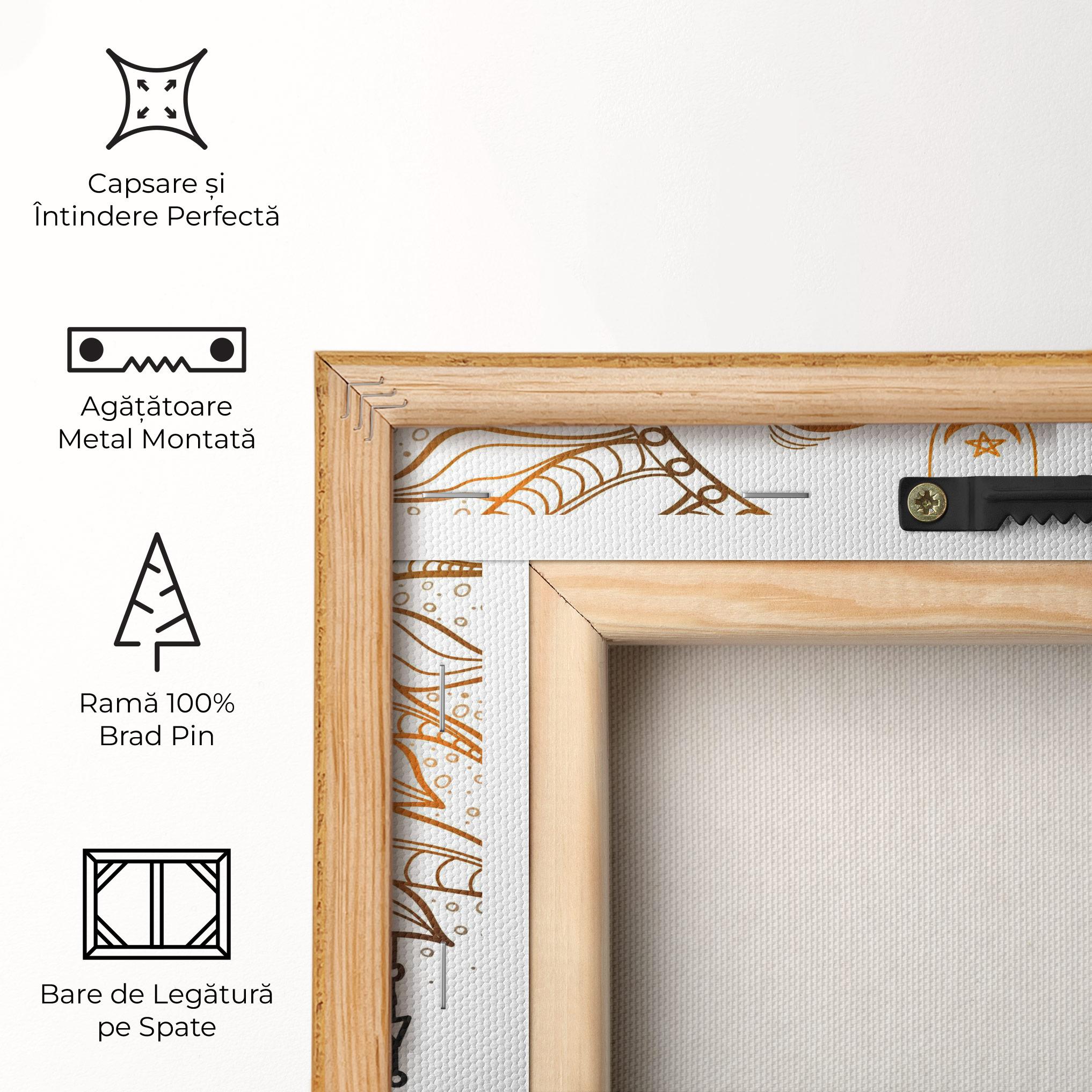 Tablou Canvas Gold Sun Face mockup 5