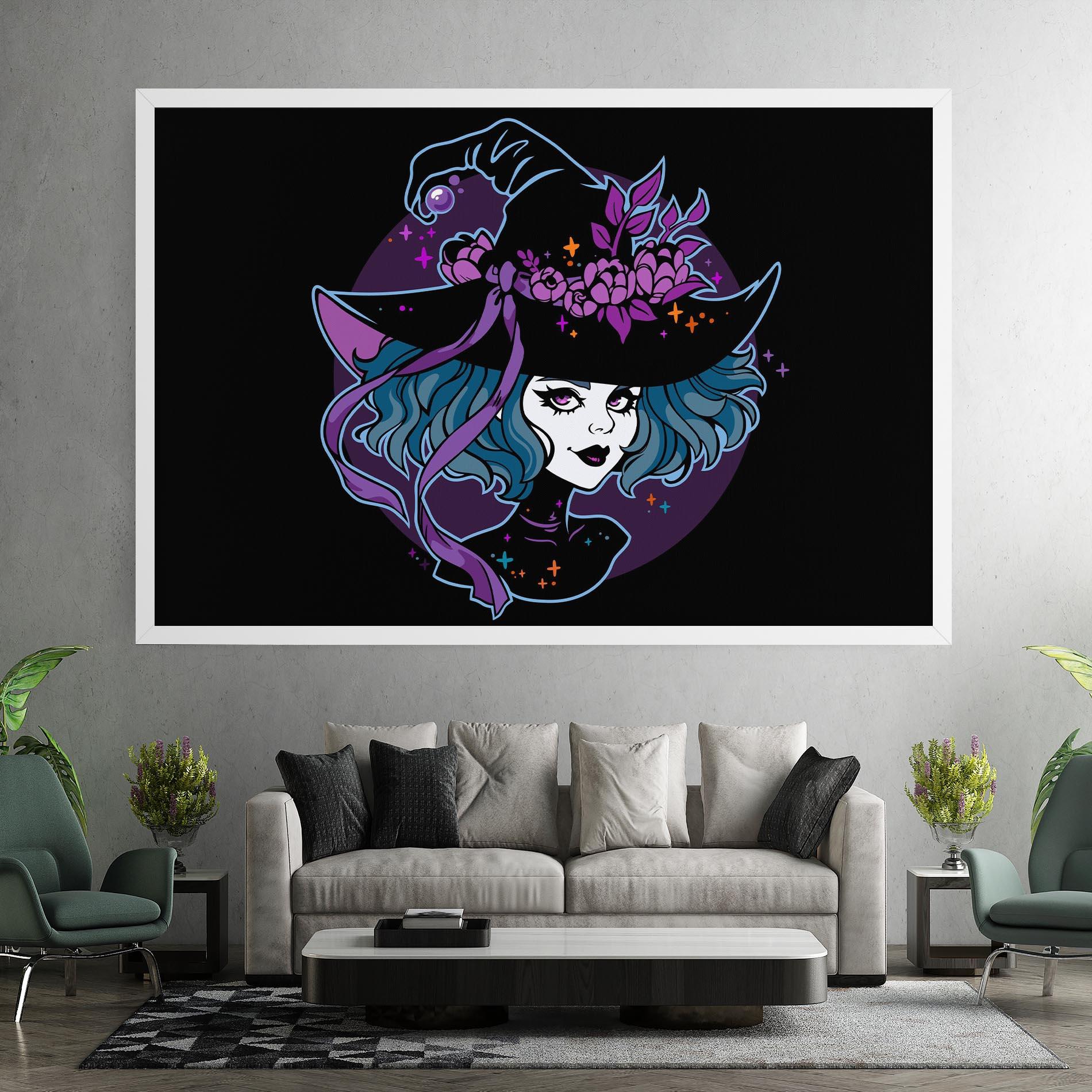 Tablou Canvas Cute Purple Witch mockup 7