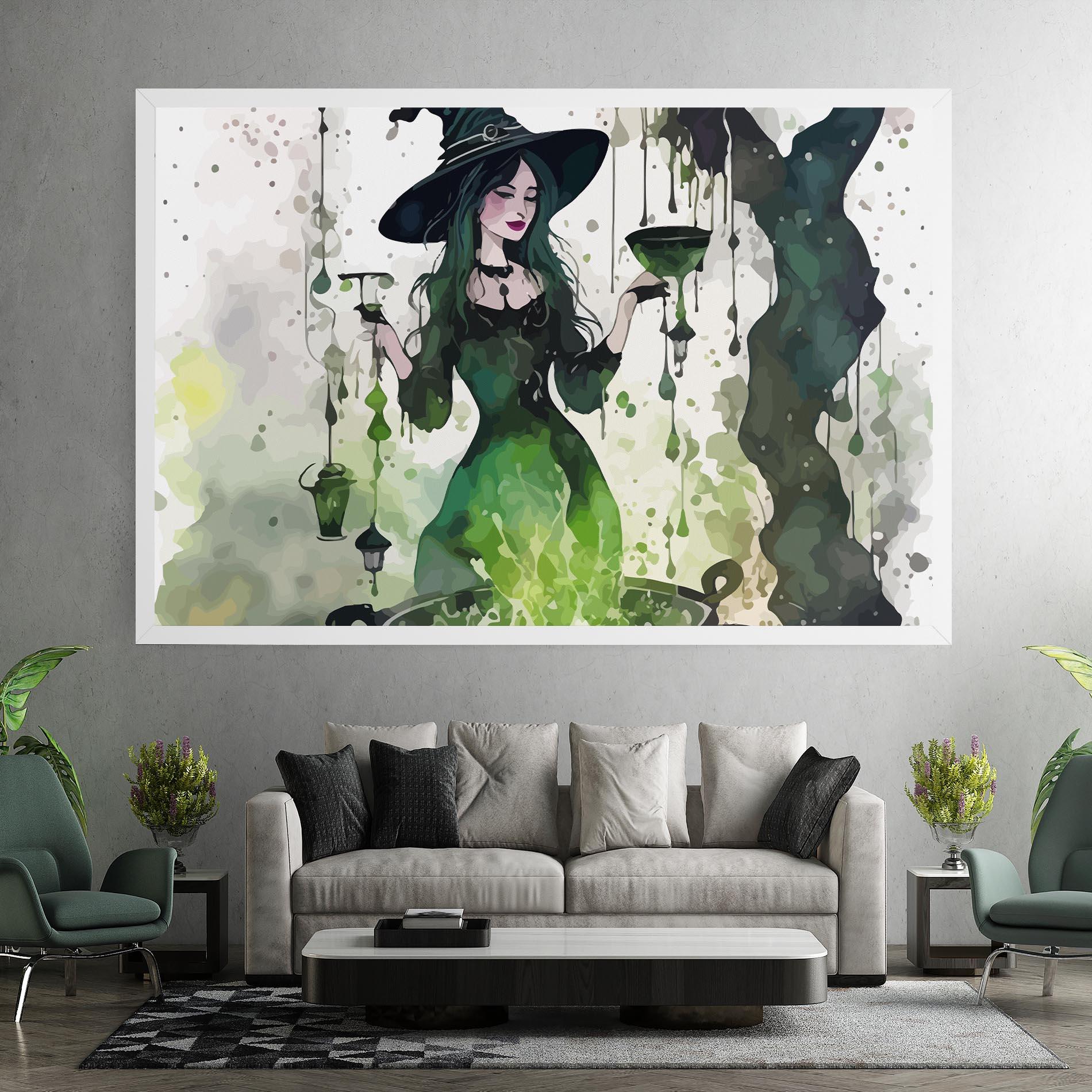 Tablou Canvas Green Light Witch mockup 7