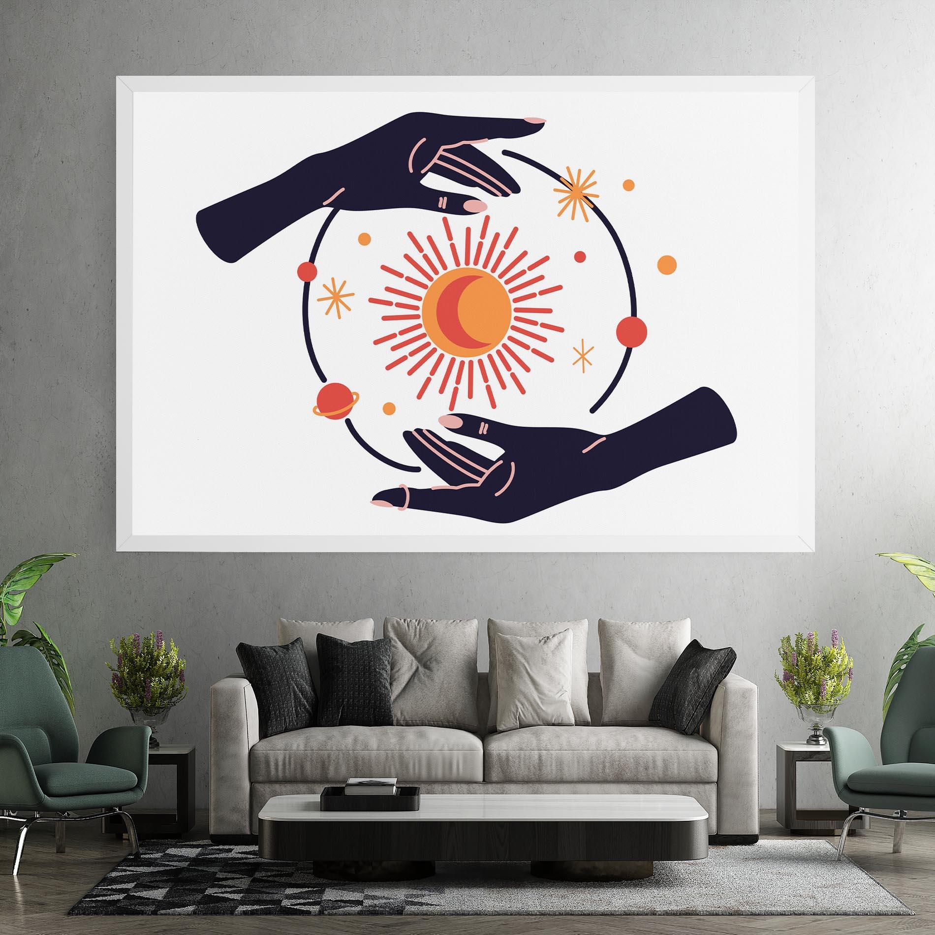 Tablou Canvas Purple Magic Hands mockup 7