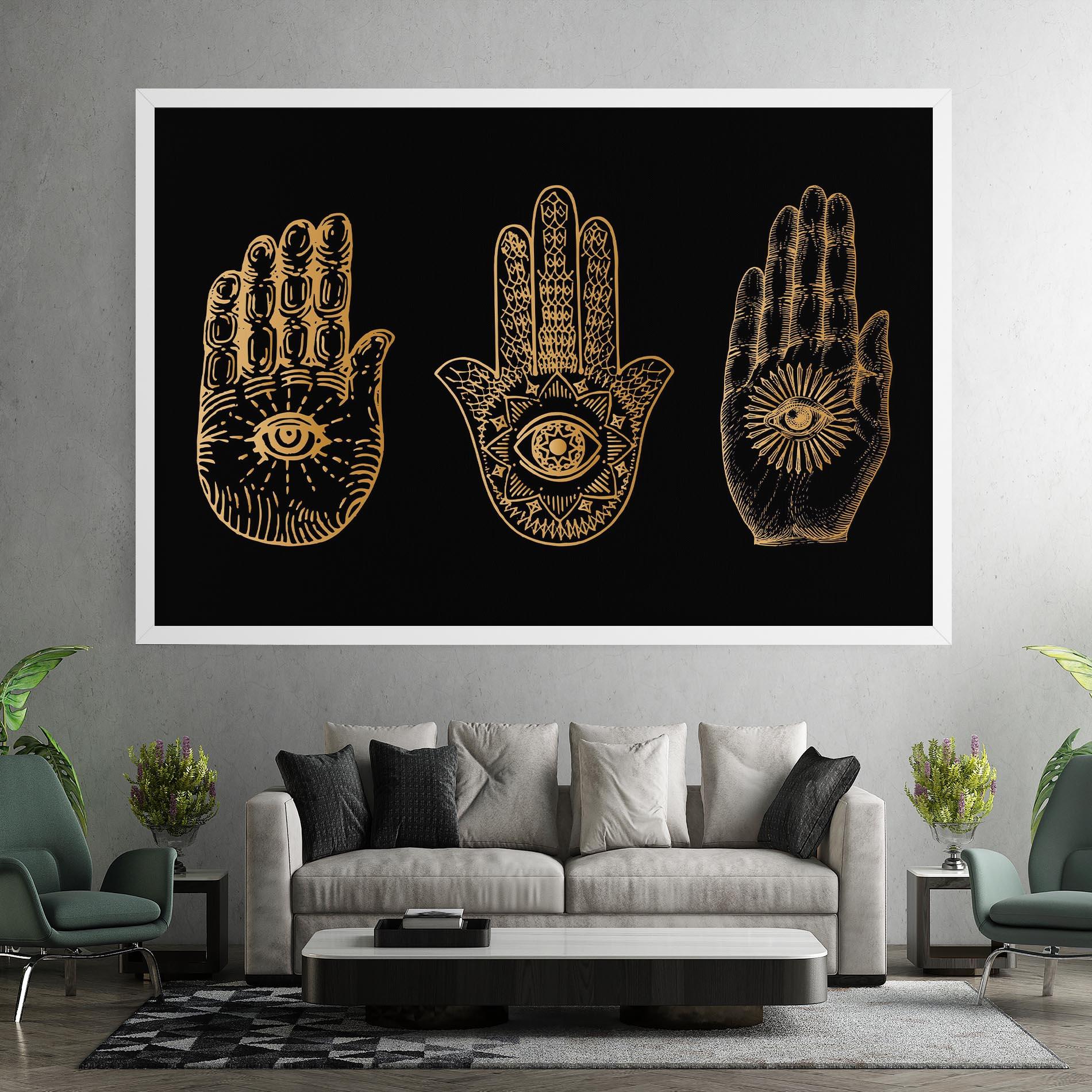 Tablou Canvas Witch Gold Hands mockup 7