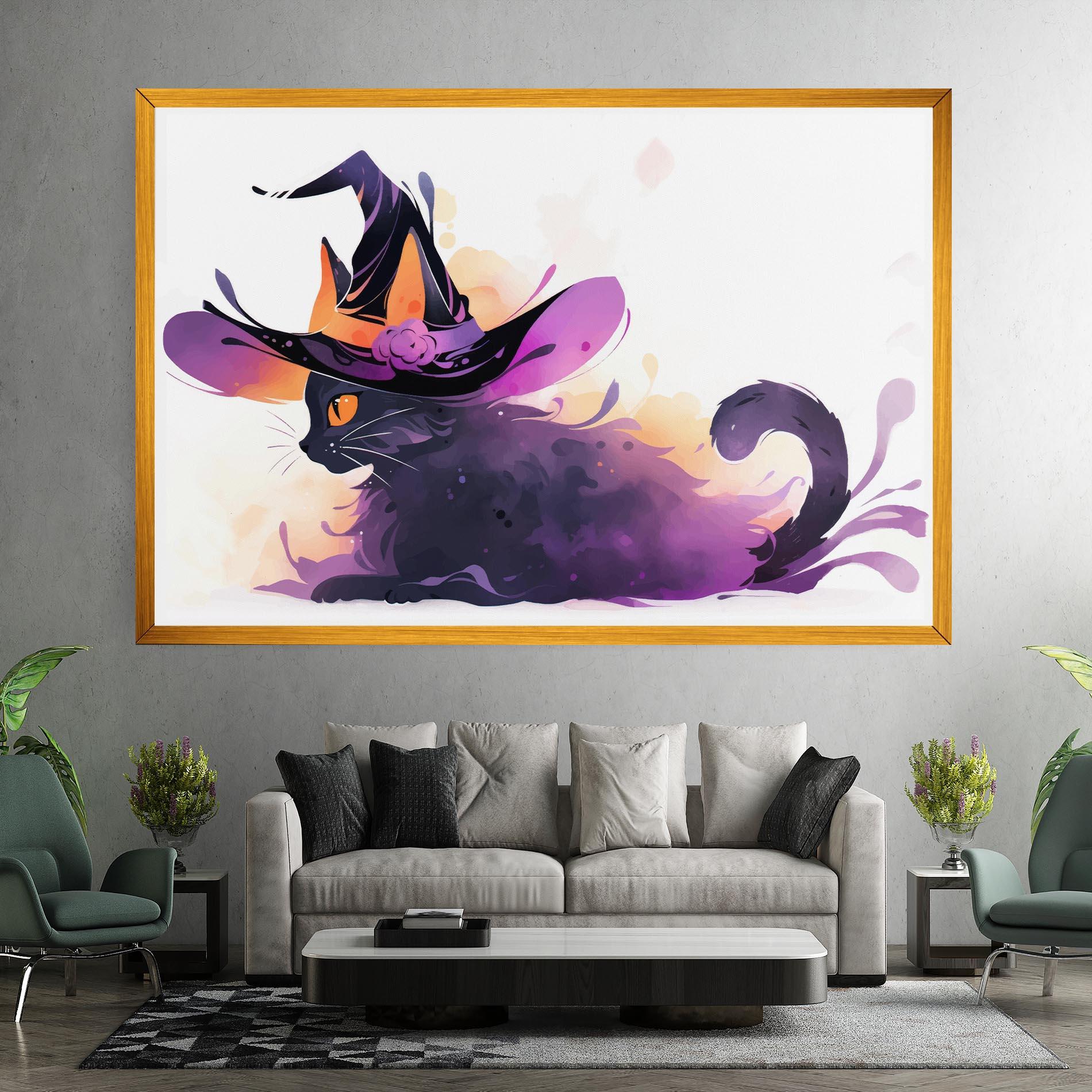 Tablou Canvas Cat Witch mockup 7