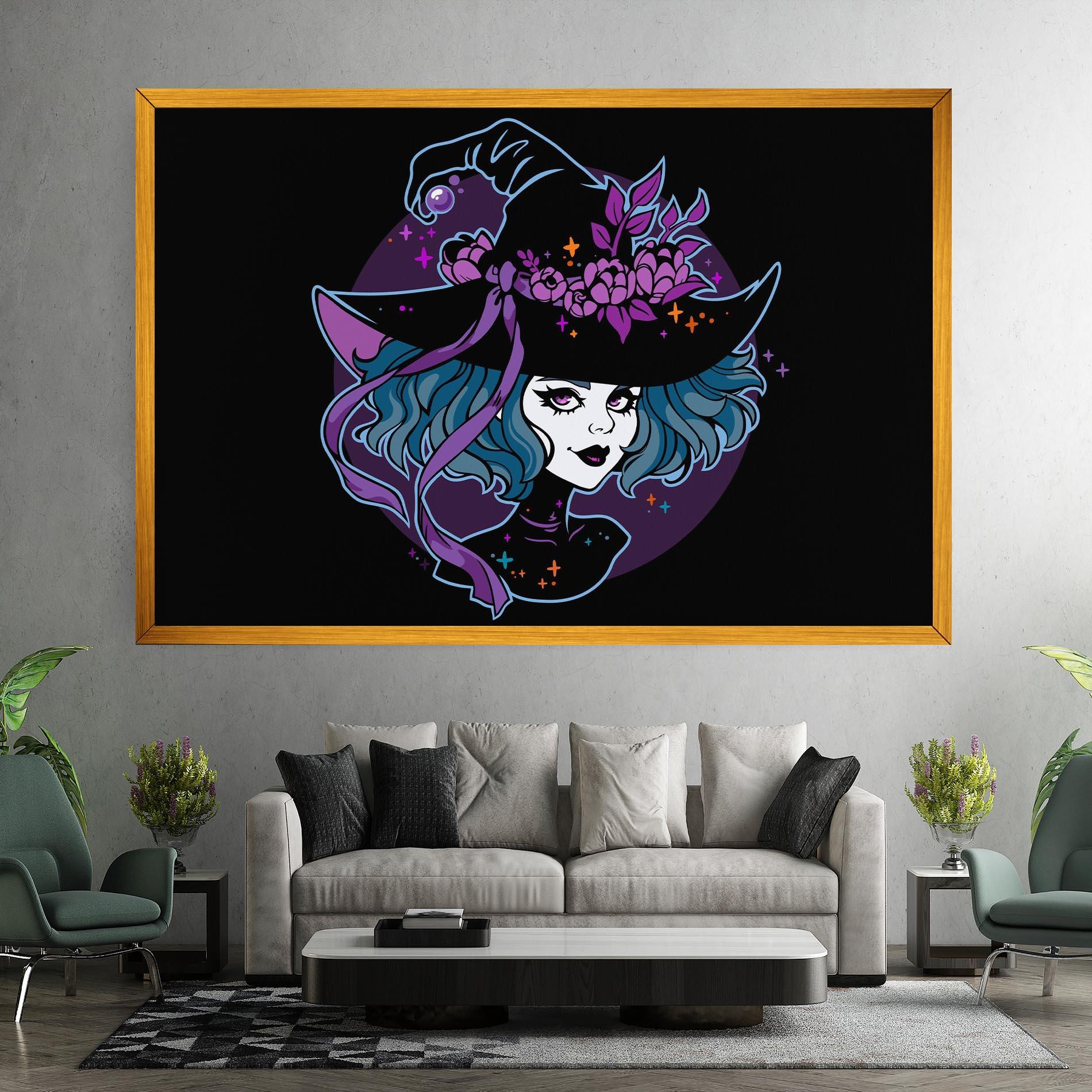 Tablou Canvas Cute Purple Witch mockup 7