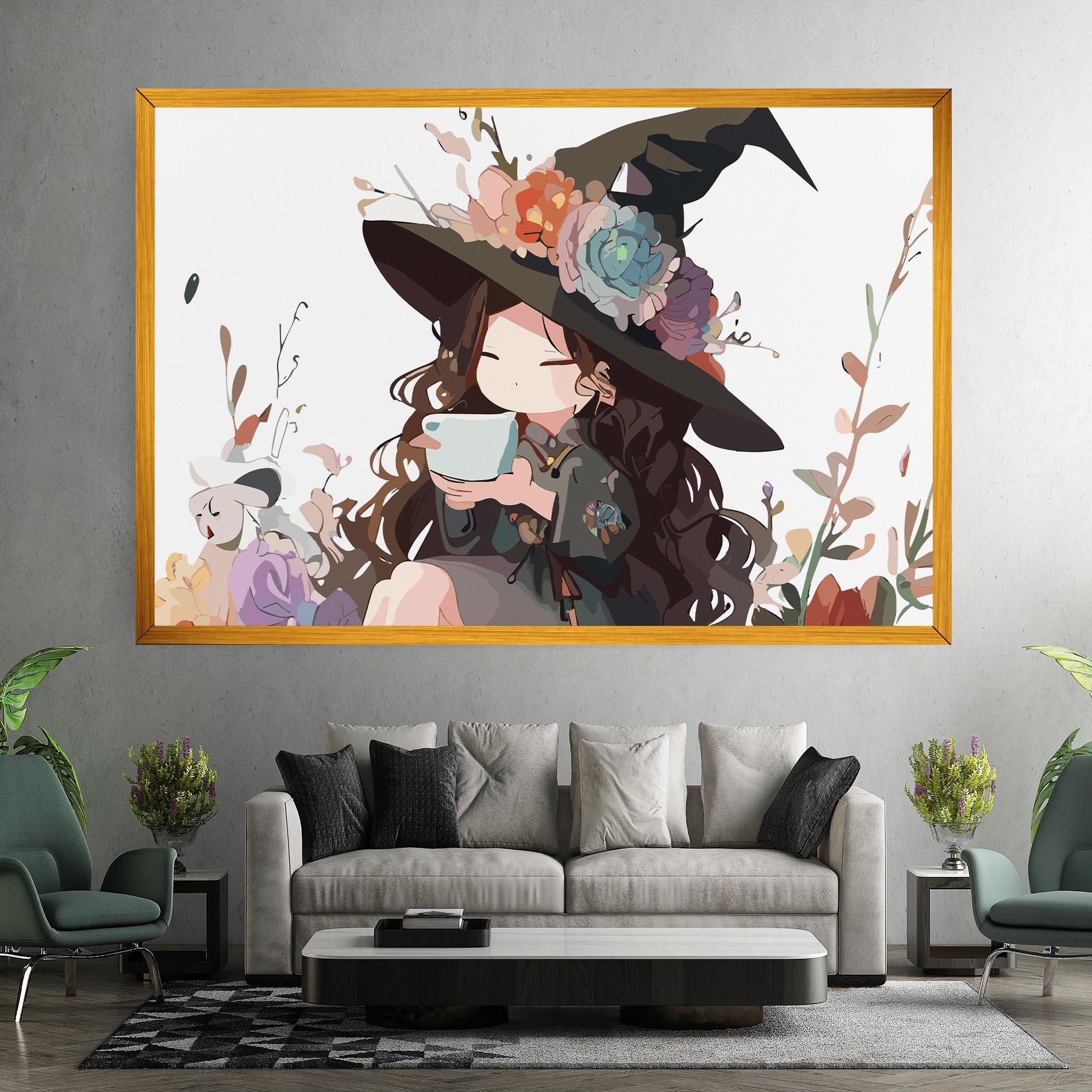 Tablou Canvas Cute Witch mockup 7