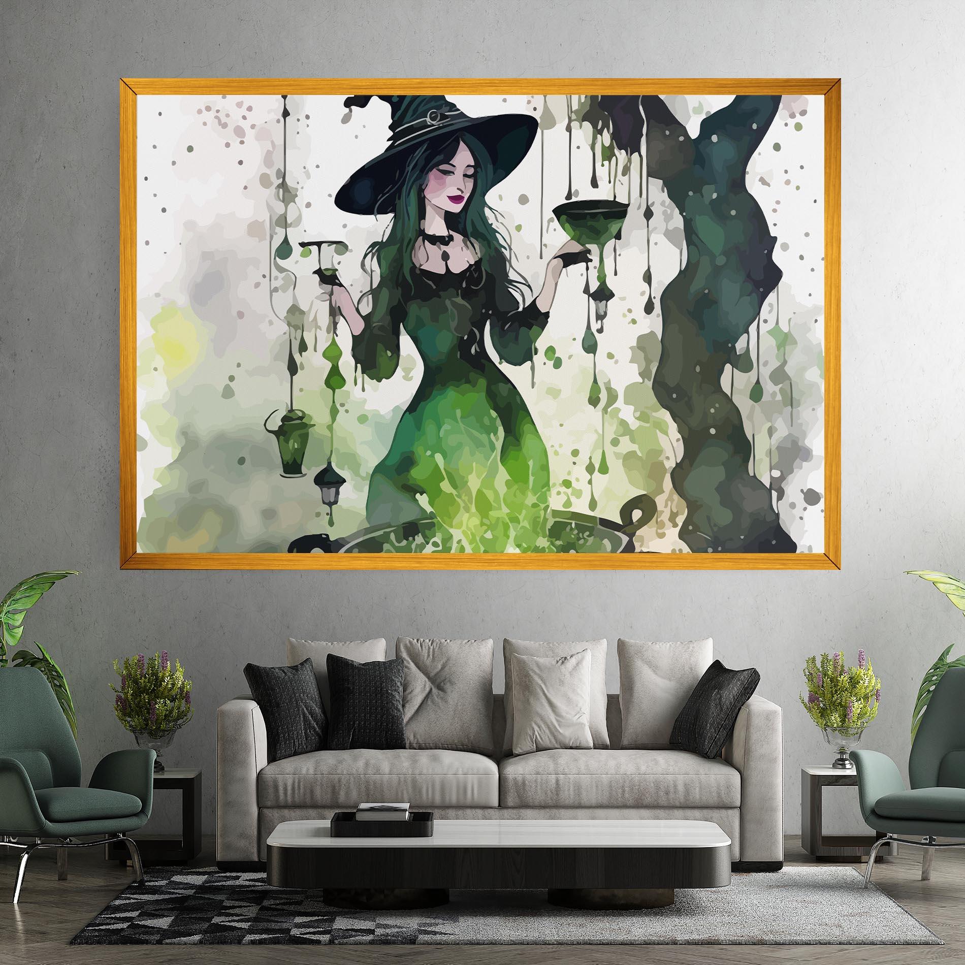 Tablou Canvas Green Light Witch mockup 7