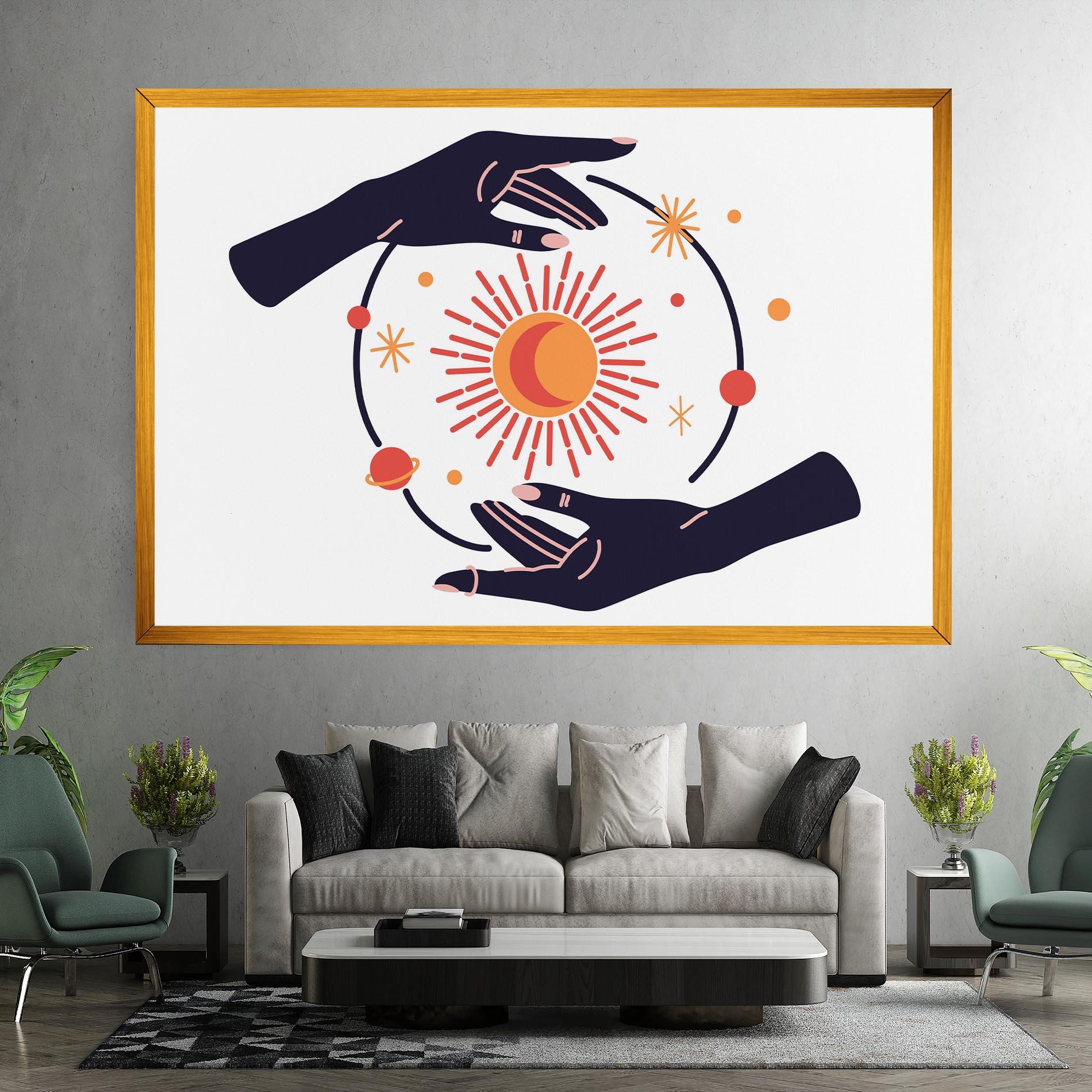 Tablou Canvas Purple Magic Hands mockup 7