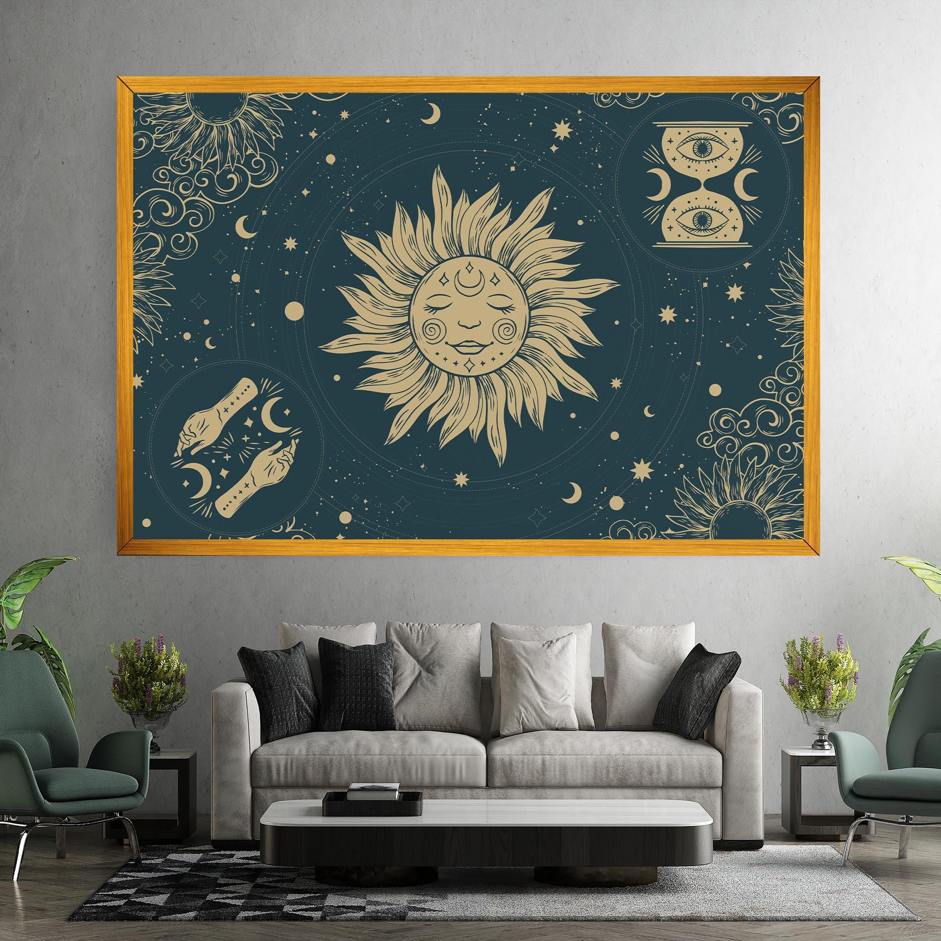 Tablou Canvas Sun Face Magic mockup 7