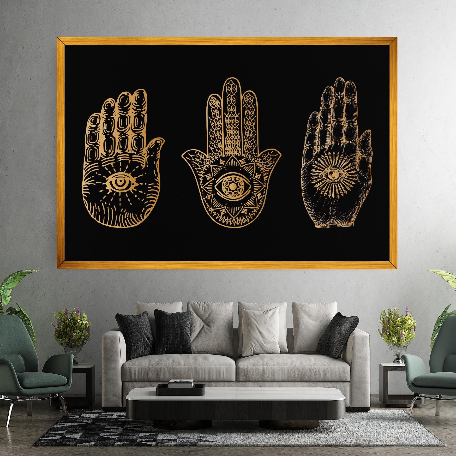 Tablou Canvas Witch Gold Hands mockup 7