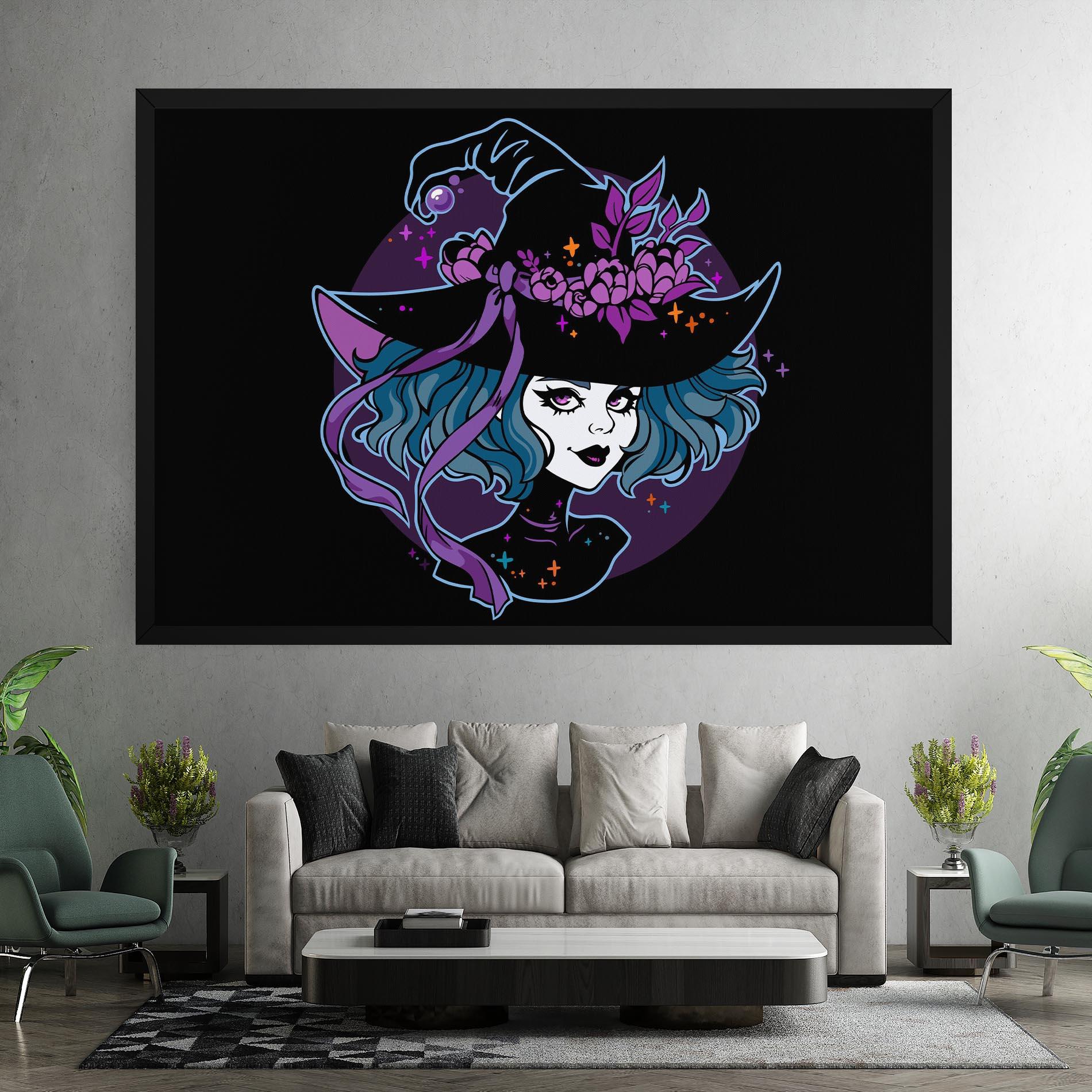 Tablou Canvas Cute Purple Witch mockup 7
