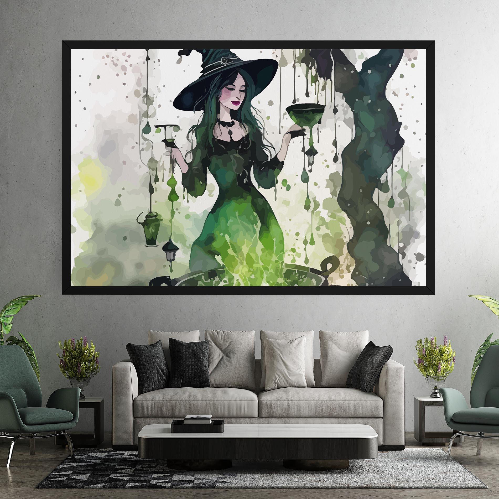 Tablou Canvas Green Light Witch mockup 7