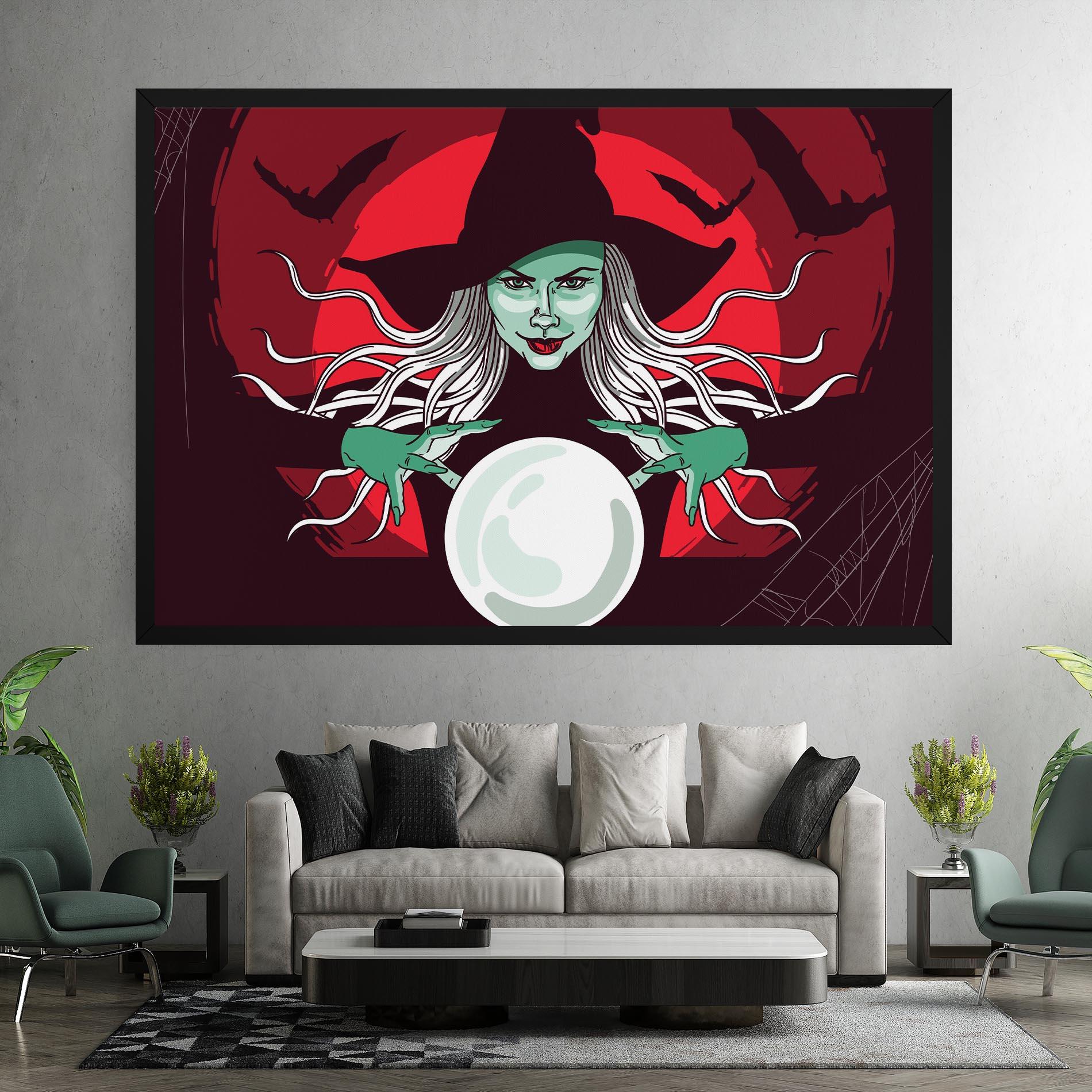 Tablou Canvas Green Witch mockup 7