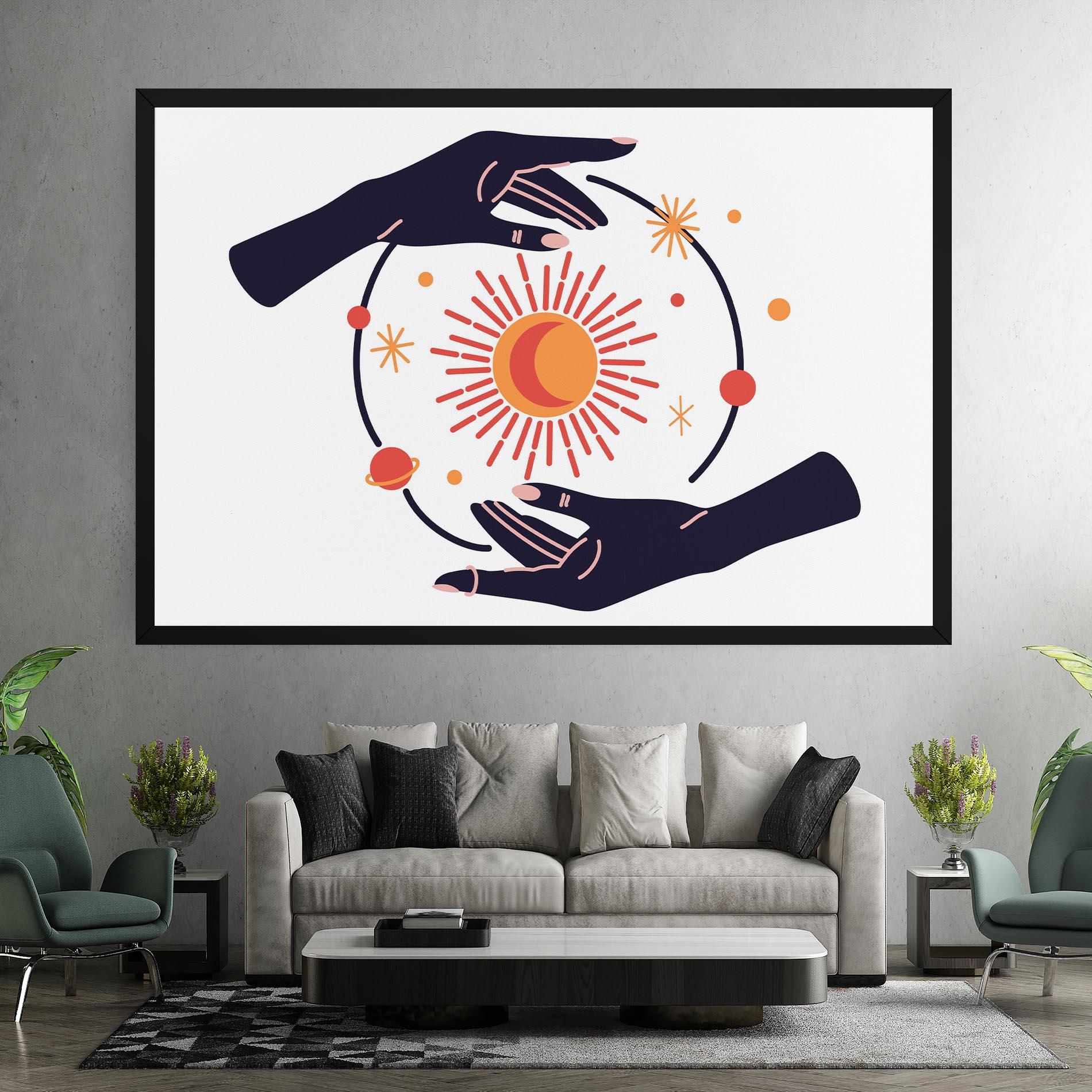 Tablou Canvas Purple Magic Hands mockup 7