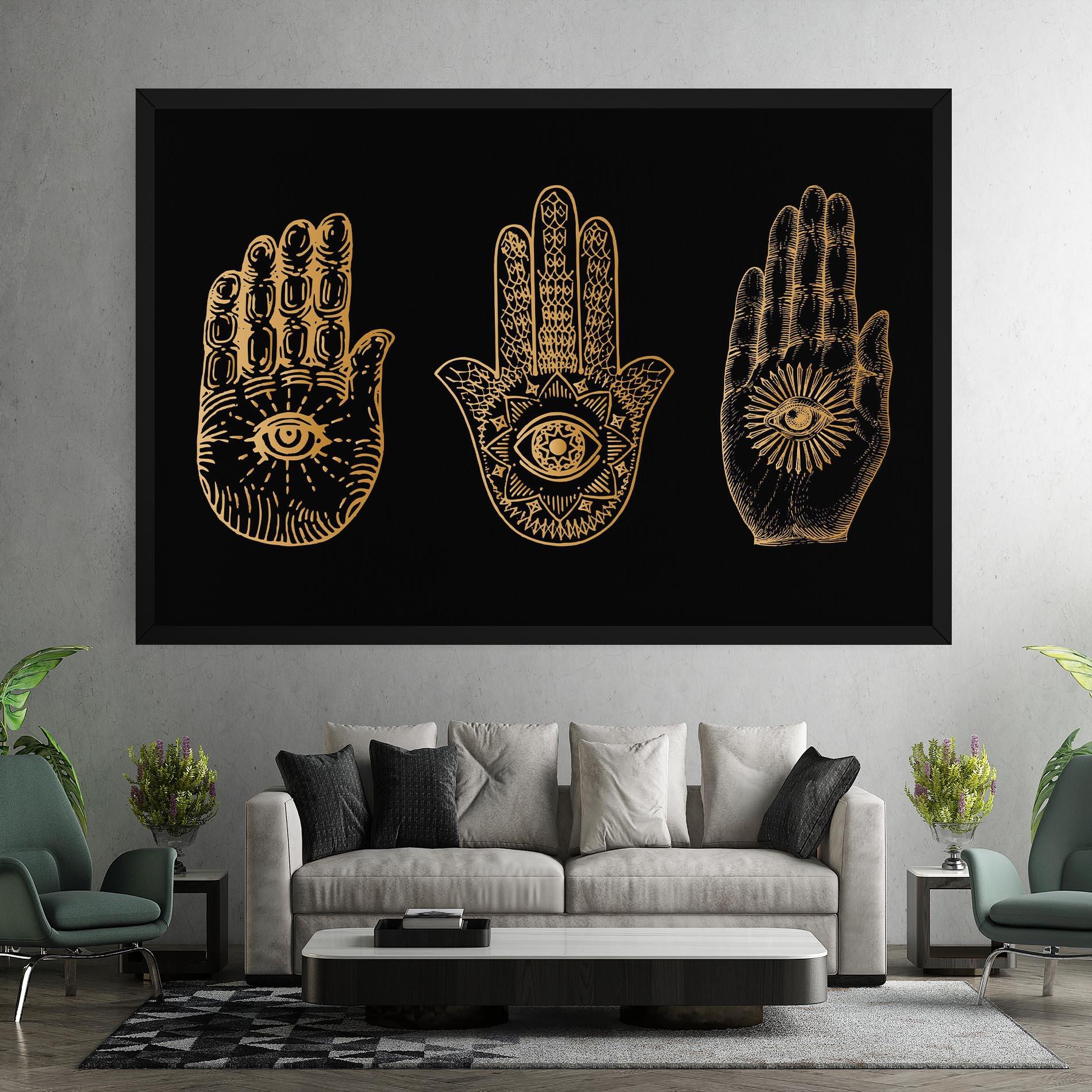 Tablou Canvas Witch Gold Hands mockup 7