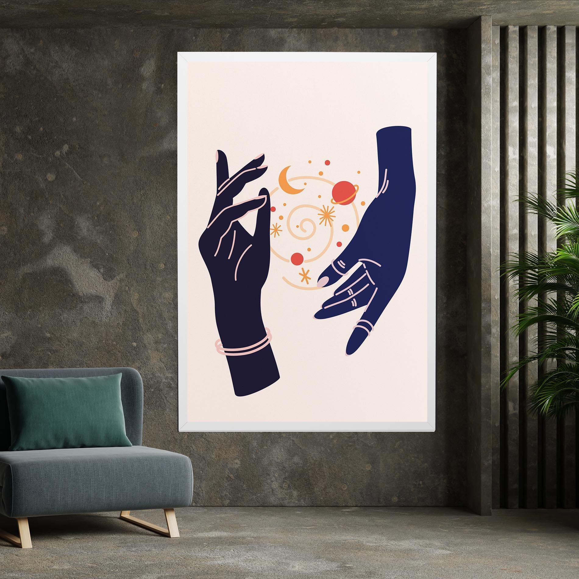 Tablou Canvas Magic Purple Hands mockup 7