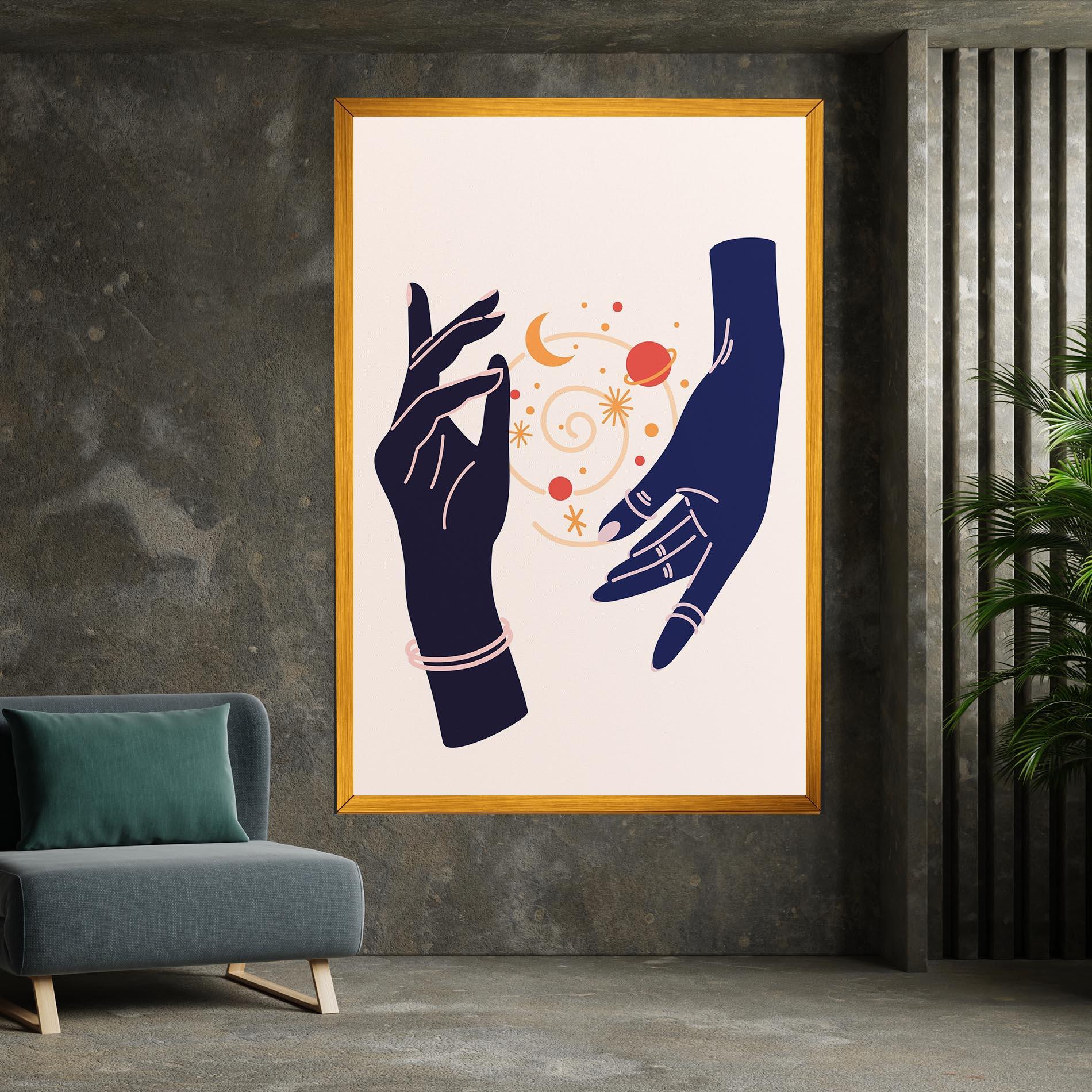 Tablou Canvas Magic Purple Hands mockup 7