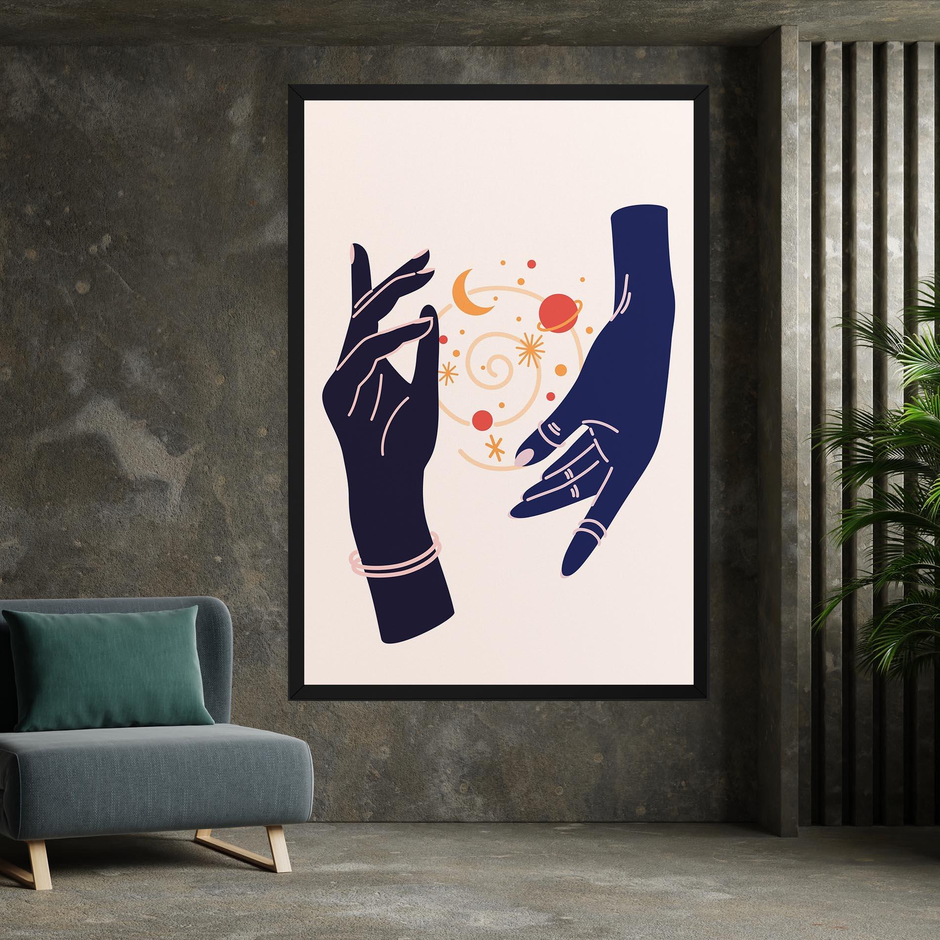 Tablou Canvas Magic Purple Hands mockup 7