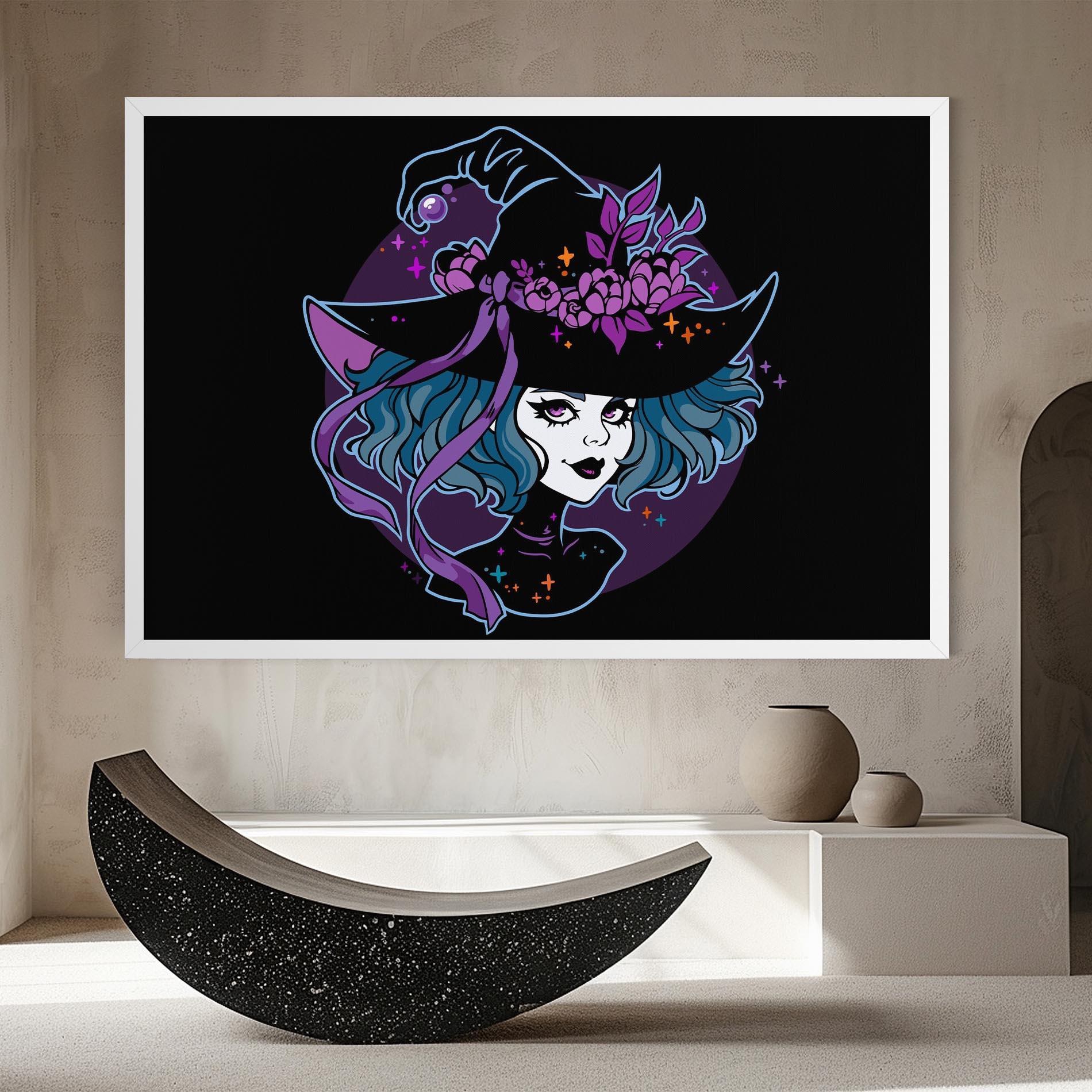 Tablou Canvas Cute Purple Witch mockup 8