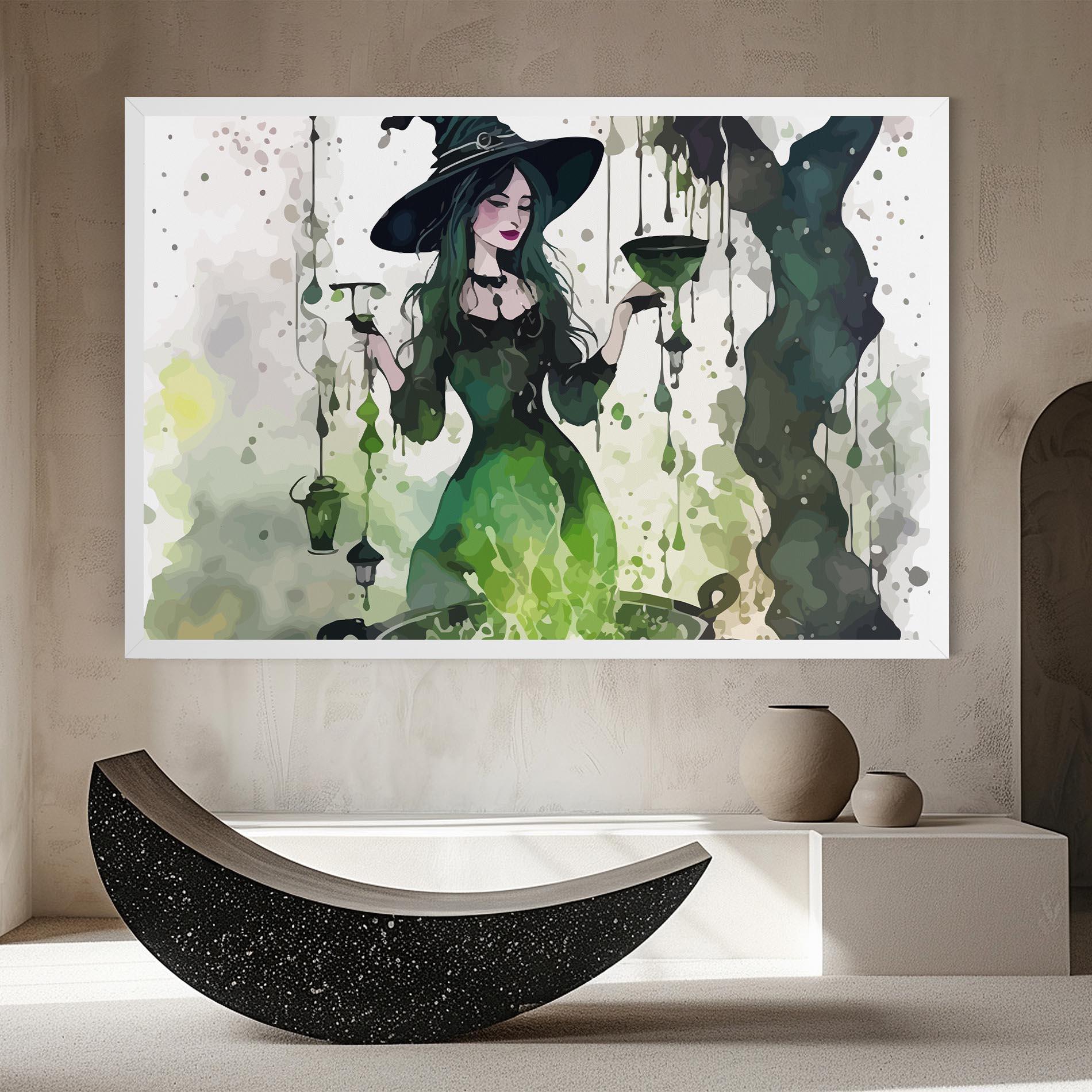 Tablou Canvas Green Light Witch mockup 8